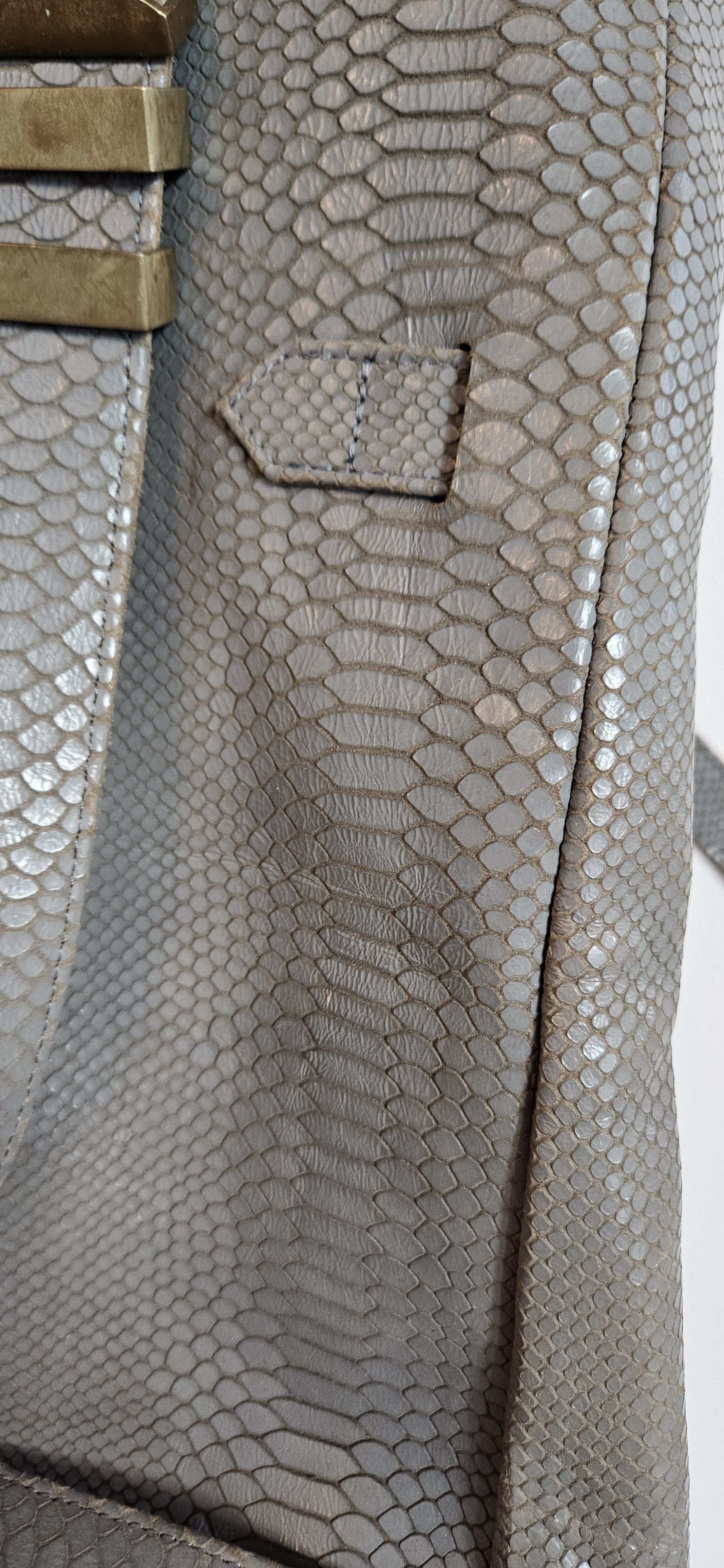 Rhude One-Off AW20 Grey Jumbo Leather Backpack Size ONE SIZE - 8 Thumbnail