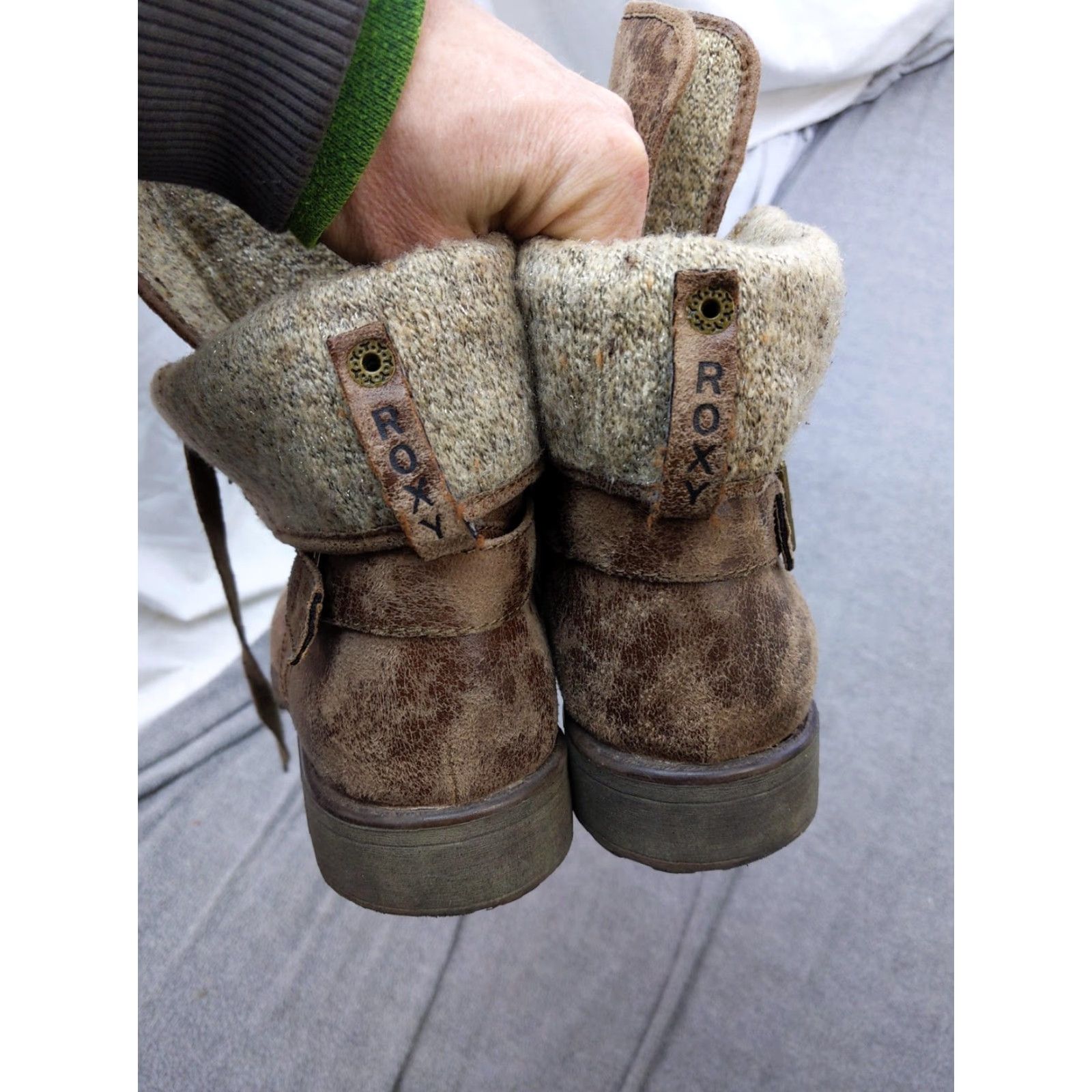Vintage Roxy Ember J Boots Womens 9.5 Brown Synthetic Mid-Calf Lace Up Faux Fur Winter Casual Combat Shoes Womens US 9.5 EU 40.5 UK 7.5 Brown Size US 10 / IT 40 - 5 Thumbnail
