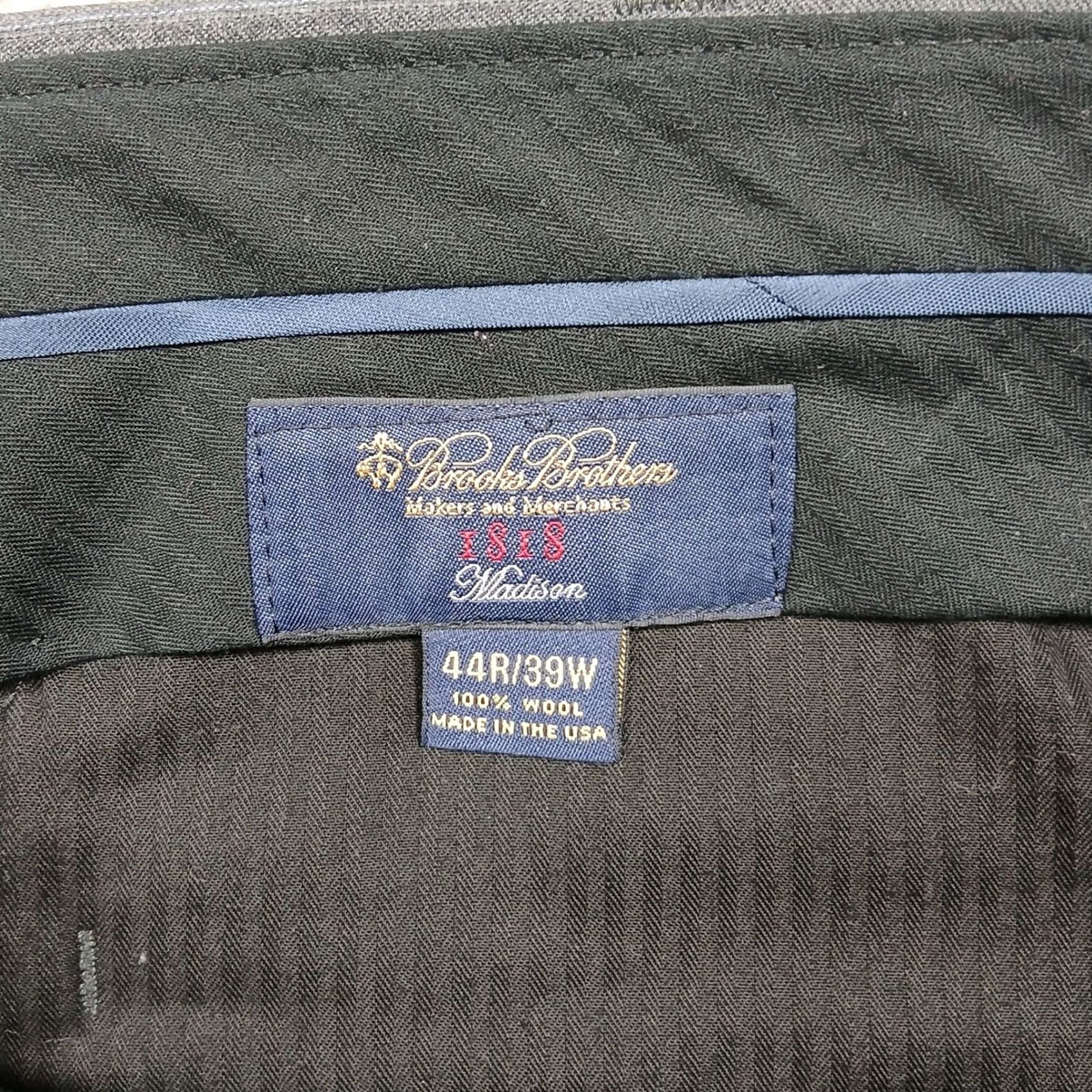 Brooks Brothers Brooks Brothers 1818 Madison Pinstripe Pants Gray Wool USA Men's 44R/39W Size US 44 / EU 60 - 4 Thumbnail