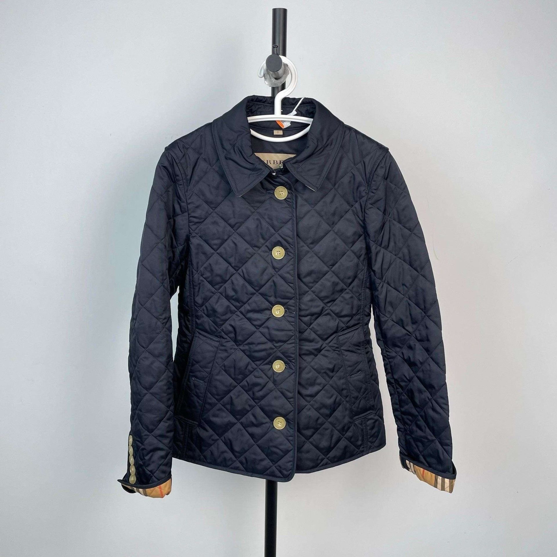 Burberry Burberry Blue-Black Diamond-Quilted Jacket Size US M / EU 48-50 / 2 - 1 Thumbnail