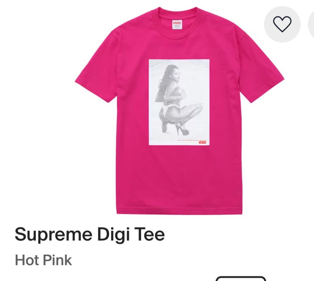 Supreme Supreme Digi Tee Pink Size US M / EU 48-50 / 2 - 3 Thumbnail