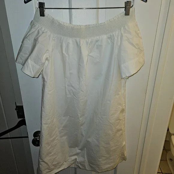 J.Crew Cotton J. Crew White Off Shoulder Dress Size S / US 4 / IT 40 - 2 Thumbnail