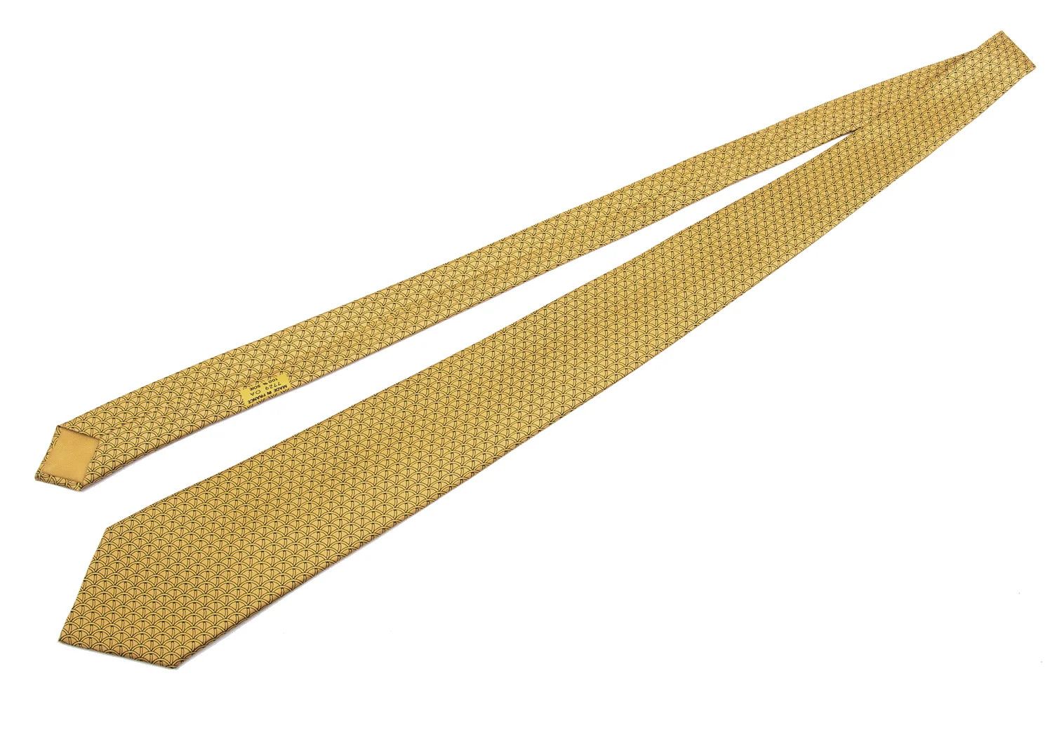 Hermes Silk Printed Tie in Yellow Size ONE SIZE - 2 Thumbnail