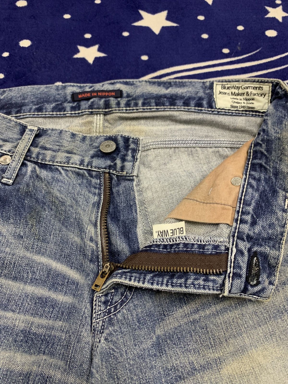 Japanese Brand Blue Way Garments Japan Vintage Denim Jeans Size US 33 - 11 Thumbnail