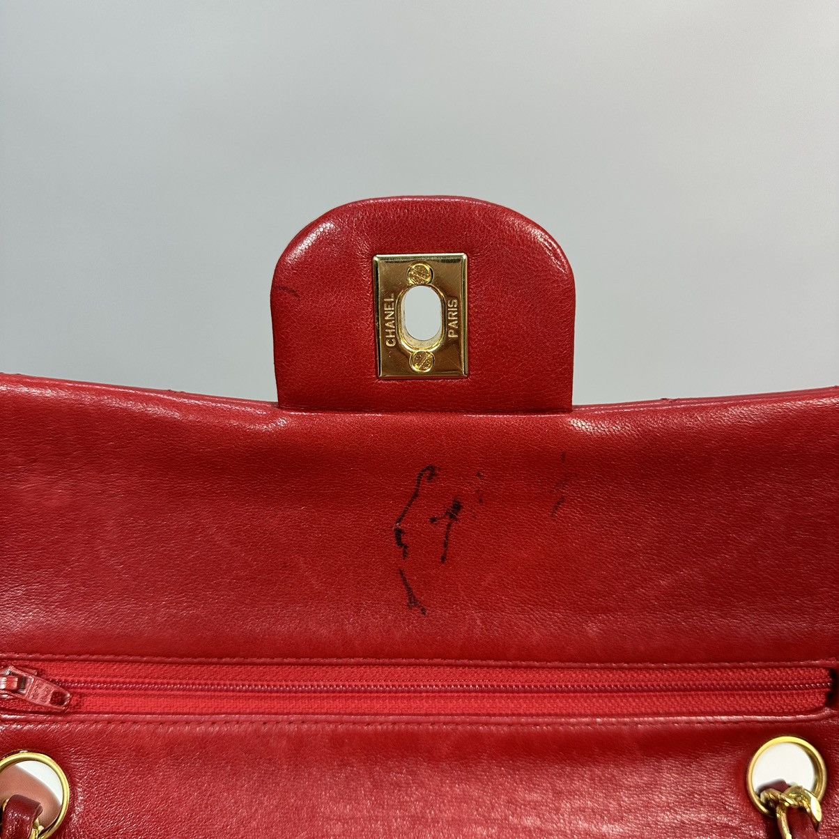 Chanel CHANEL Quilted flap Chain Shoulder Bag Leather Red Vintage Size ONE SIZE - 14 Thumbnail
