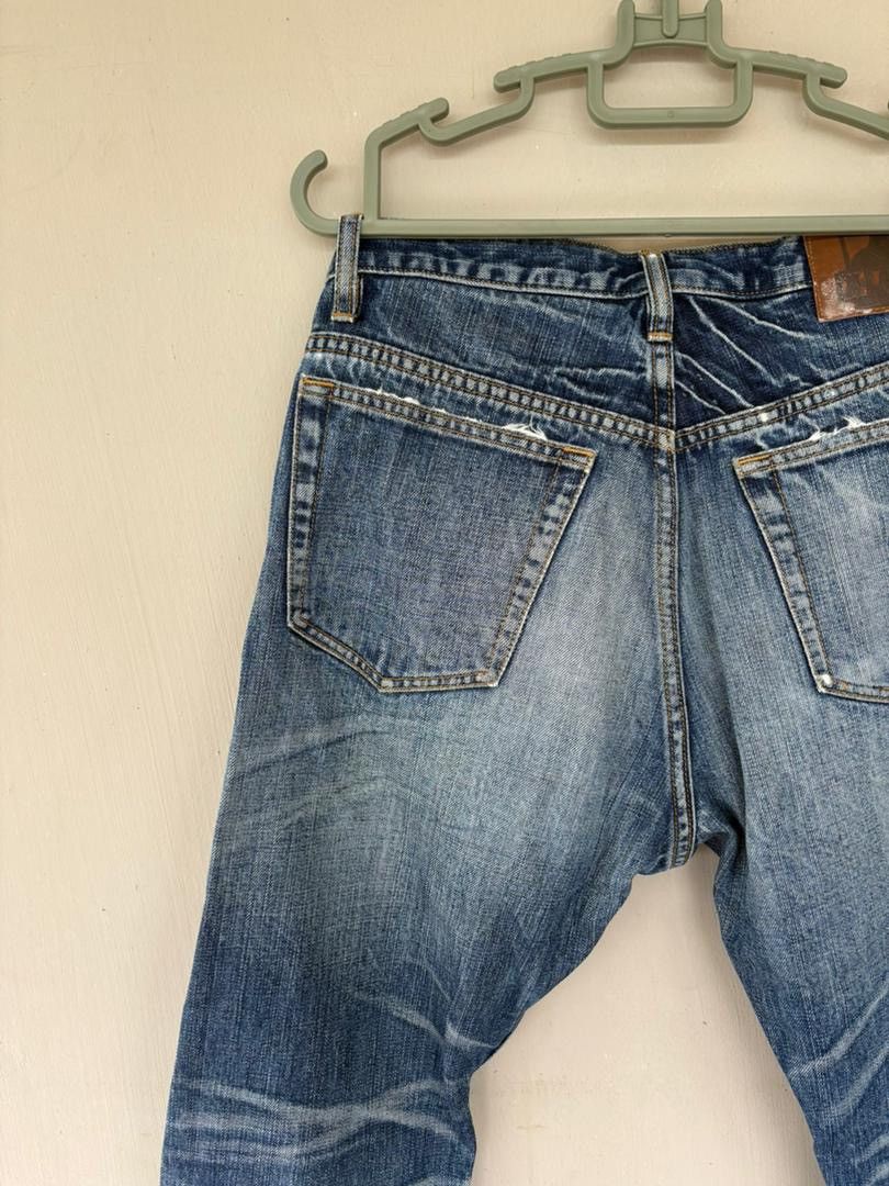 Japanese Brand Vtg XLarge Denim Pant Selvedge Distressed Denim Size US 32 / EU 48 - 7 Thumbnail