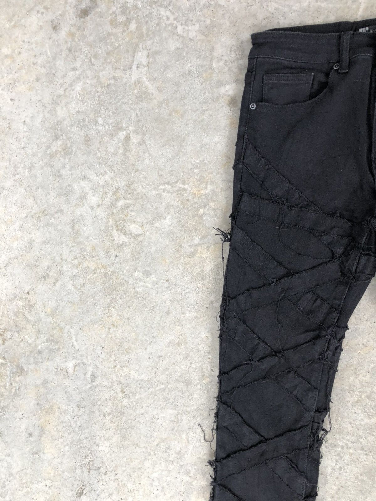 If Six Was Nine Japanese Waimea Flared Jean Distressed Denim Rick Owen Style Size US 30 / EU 46 - 4 Thumbnail