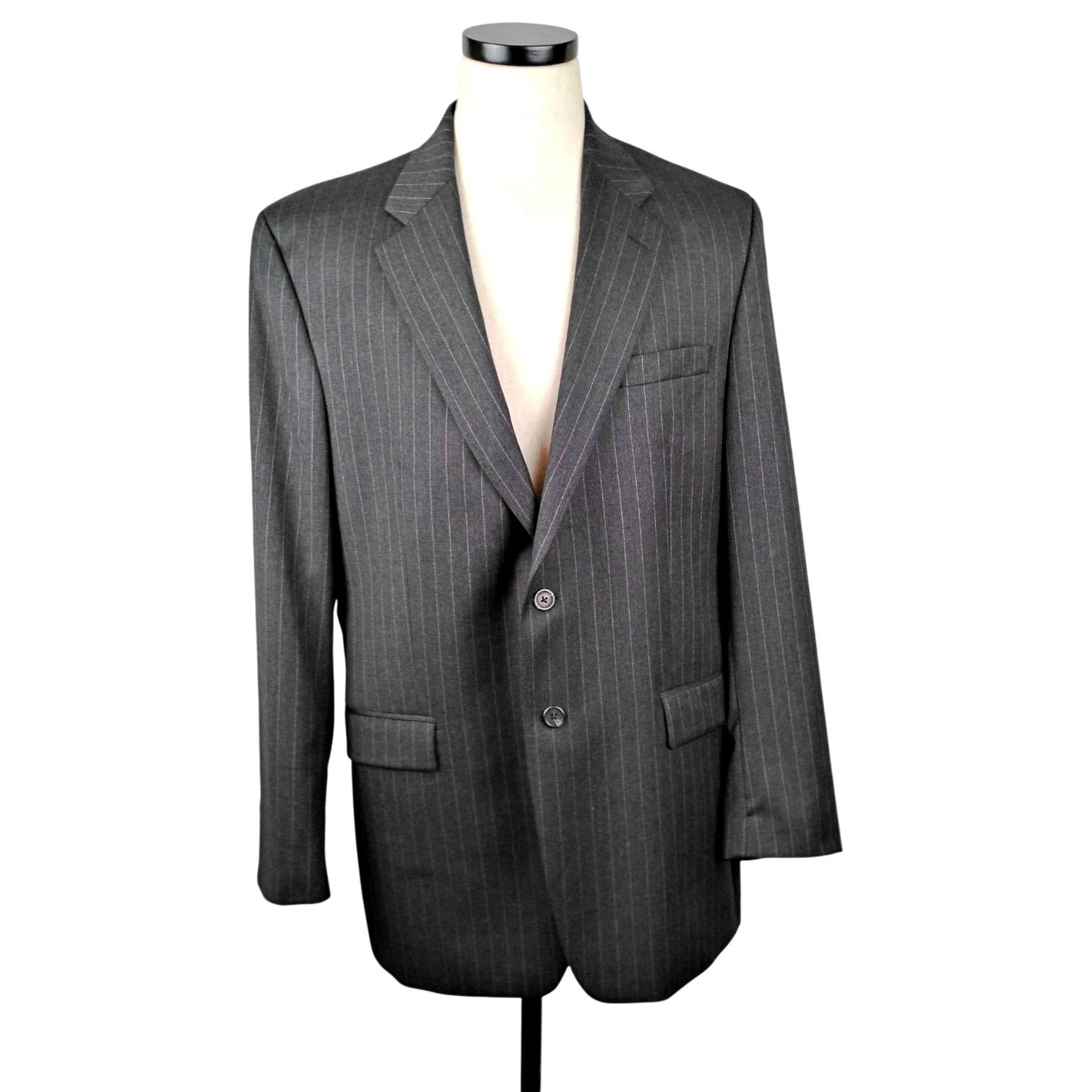 Ralph Lauren Ralph Lauren Wool Charcoal Pin Stripe Suit Jacket Men's 44L Size 44L - 1 Thumbnail