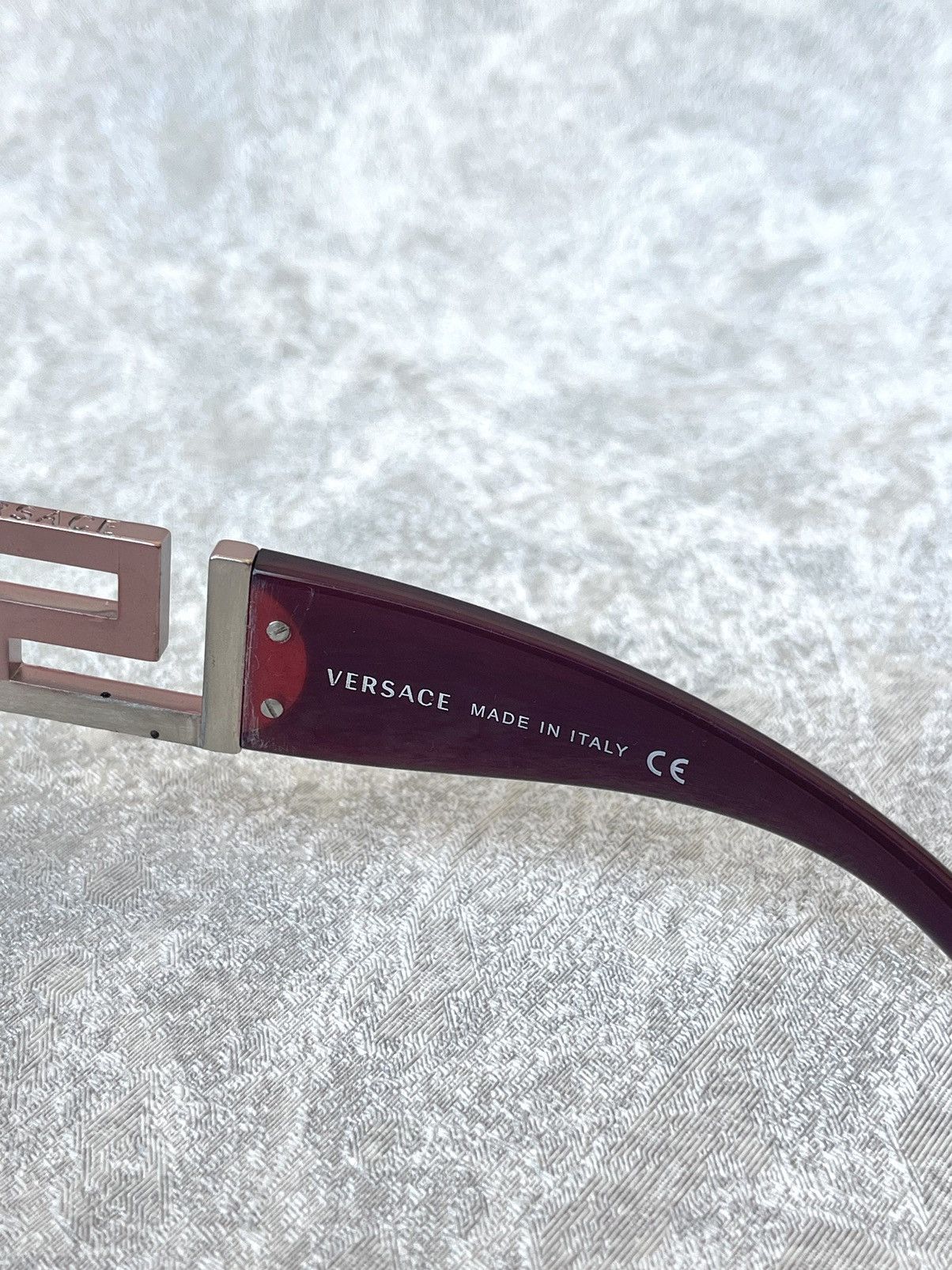 Versace VTG Versace 2072-B Rhinestone Greek Key Shield Sunglasses Size ONE SIZE - 9 Thumbnail