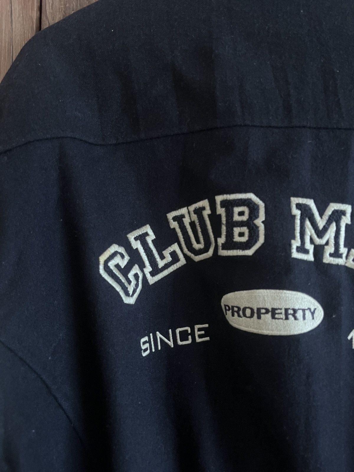 Vintage Vintage Club Med Varsity Wool Leather Jacket M Size US M / EU 48-50 / 2 - 9 Thumbnail