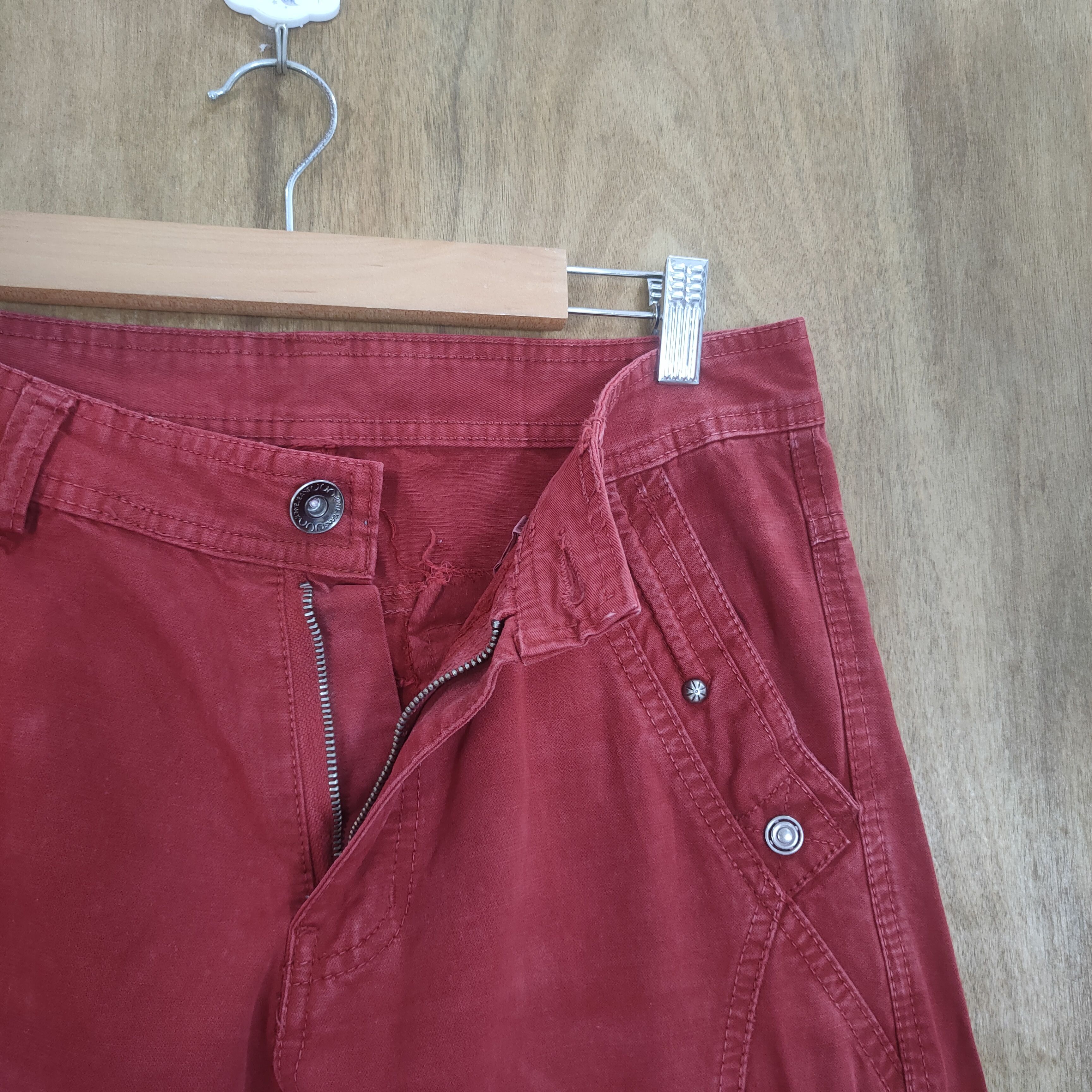 Japanese Brand VINTAGE JAPANESE 10 POCKET RED CARGO PANTS Size US 30 / EU 46 - 10 Thumbnail