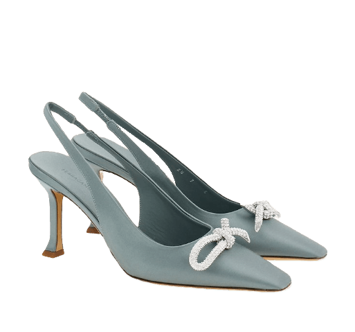 Salvatore Ferragamo o1s1rm0924 Slingback Bow Pumps in Green Size US 5.5 / IT 35.5 - 2 Thumbnail