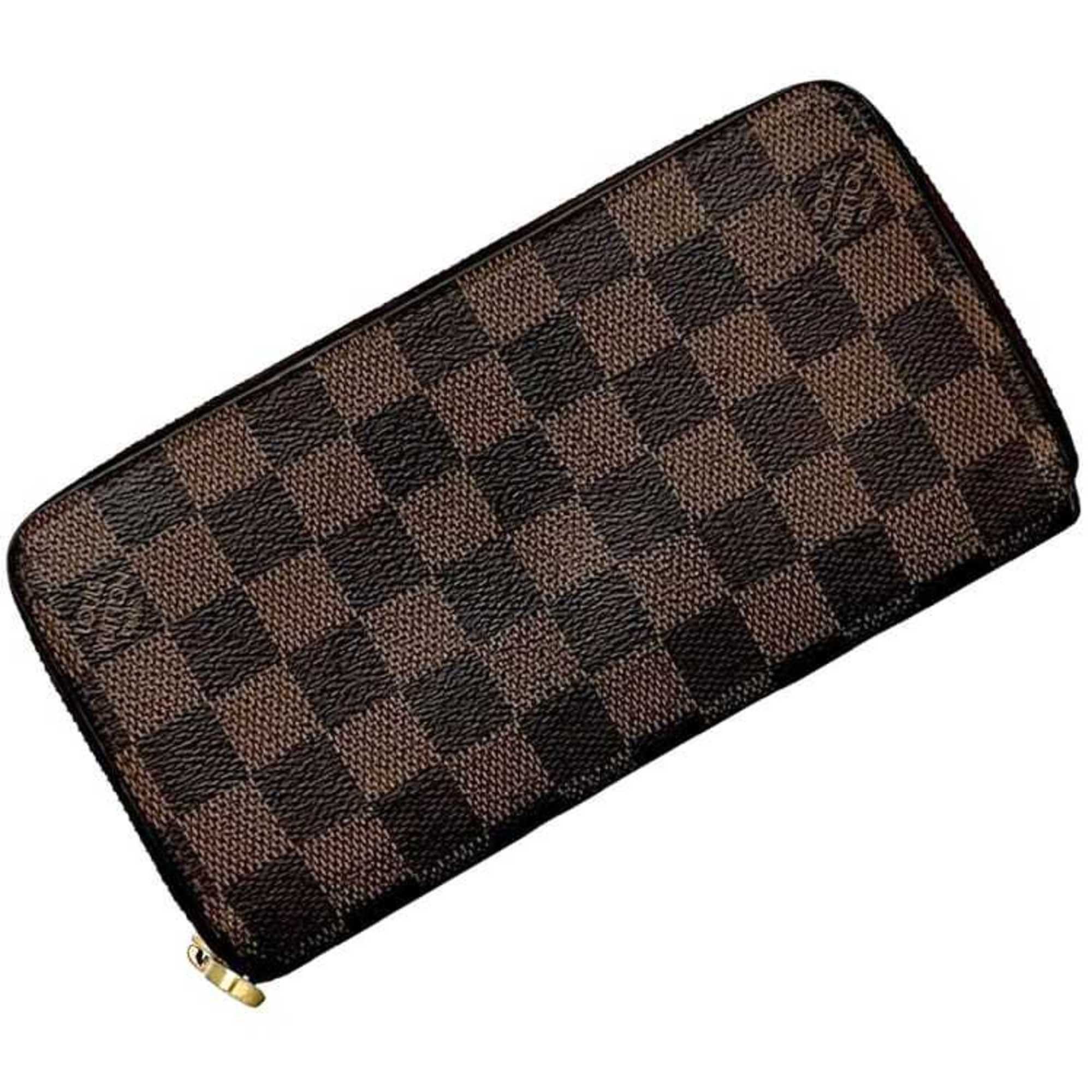 Louis Vuitton Louis Vuitton Round Zippy Wallet ec-24281 Brown Damier Ebene N60015 Canvas CA2079 LOUIS VUITTON Men's and Women's Size ONE SIZE - 1 Thumbnail