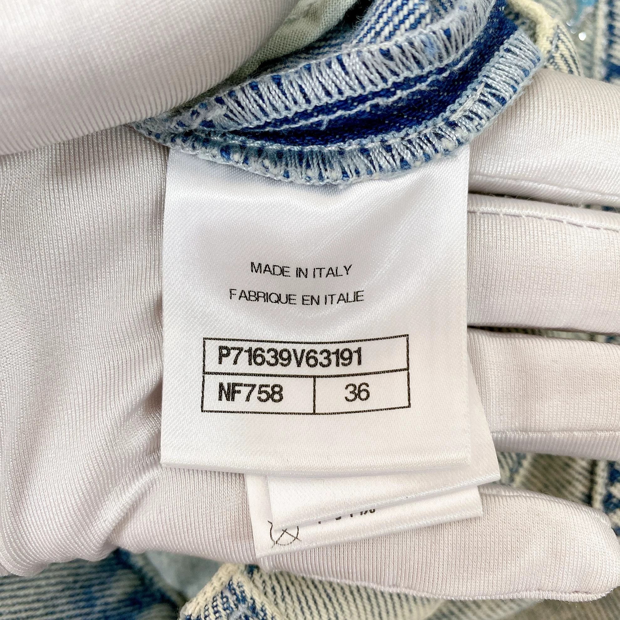 Chanel Chanel 21K Double C Full Logo Jeans 36 Size 26" / US 2 / IT 38 - 8 Thumbnail
