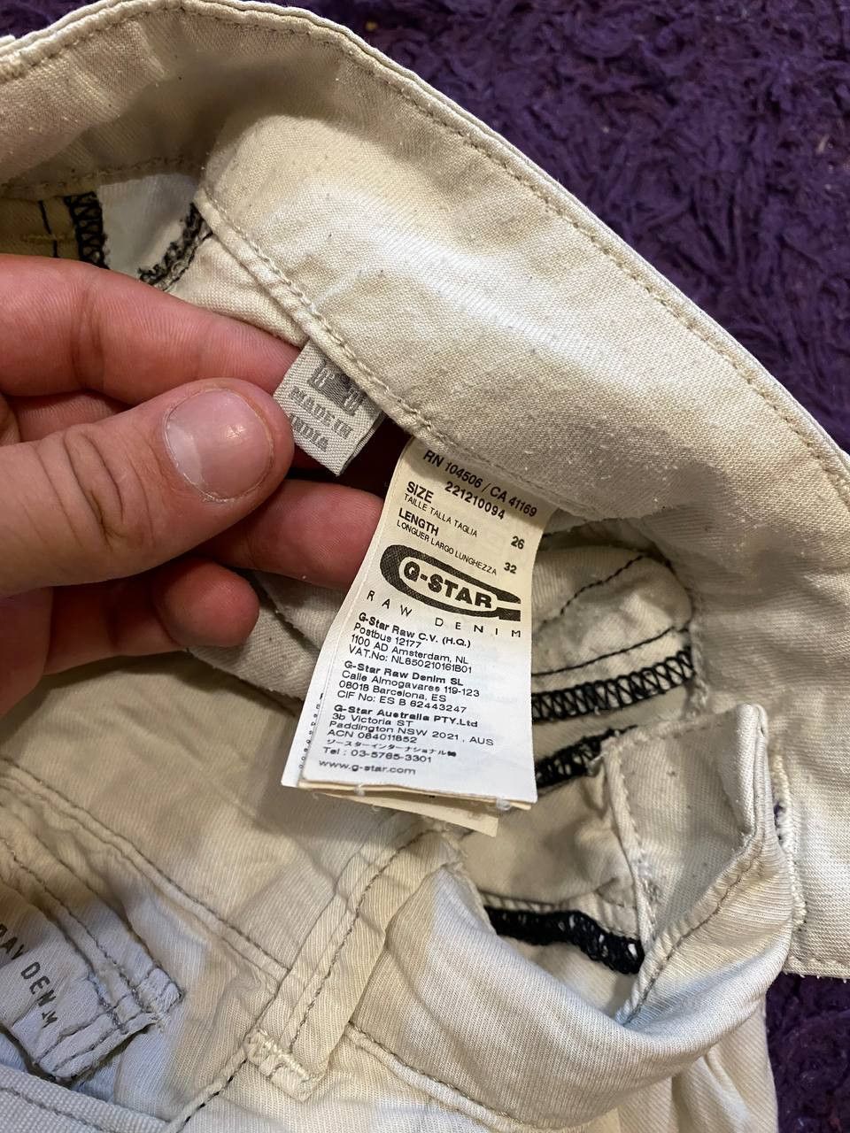 G-Star vintage white jeans G-Star Raw streetwear Y2K Size US 26 / EU 42 - 3 Thumbnail