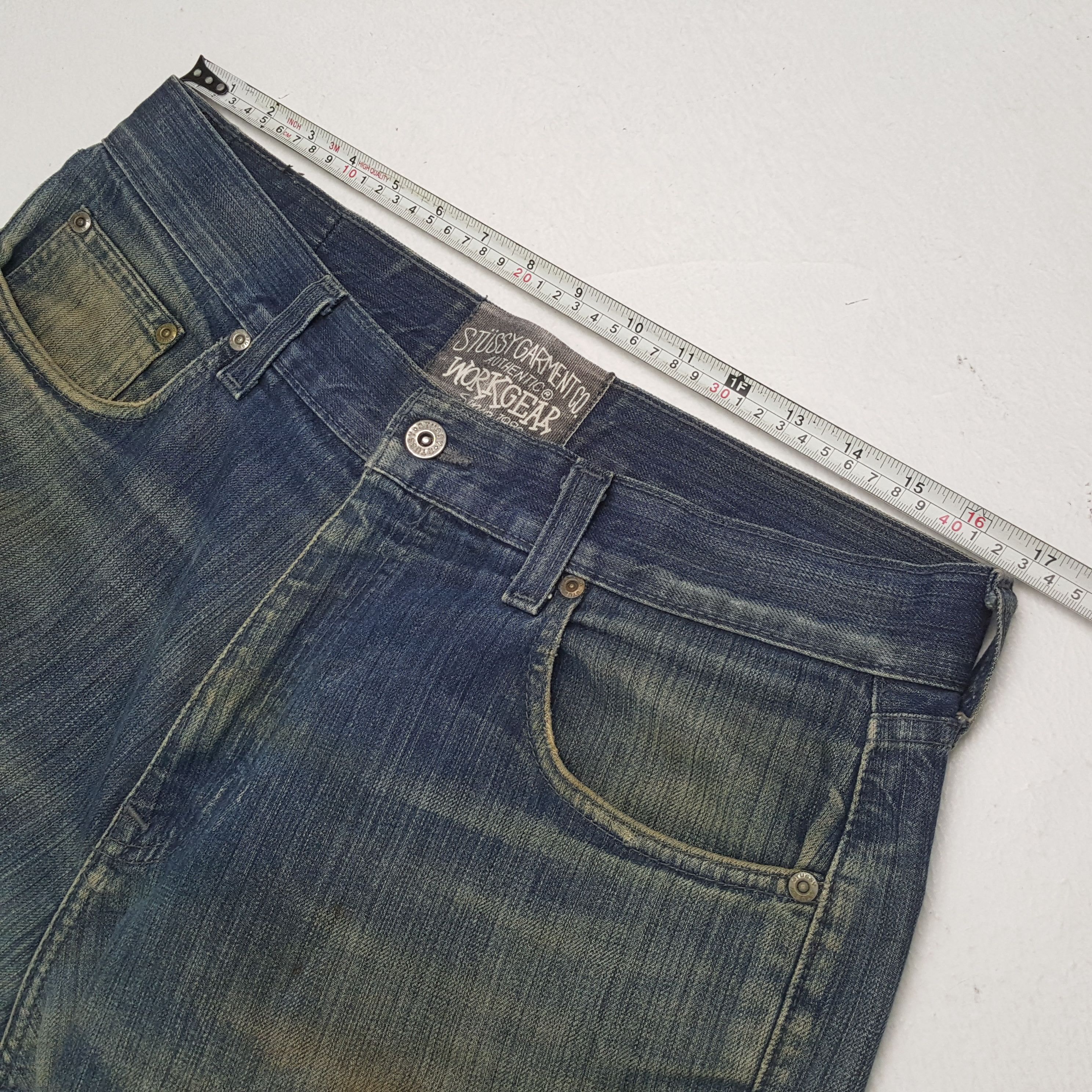Stussy × Vintage Vintage STUSSY Streetwear Skateboard Logo Custom Style Jean Size US 33 - 7 Thumbnail