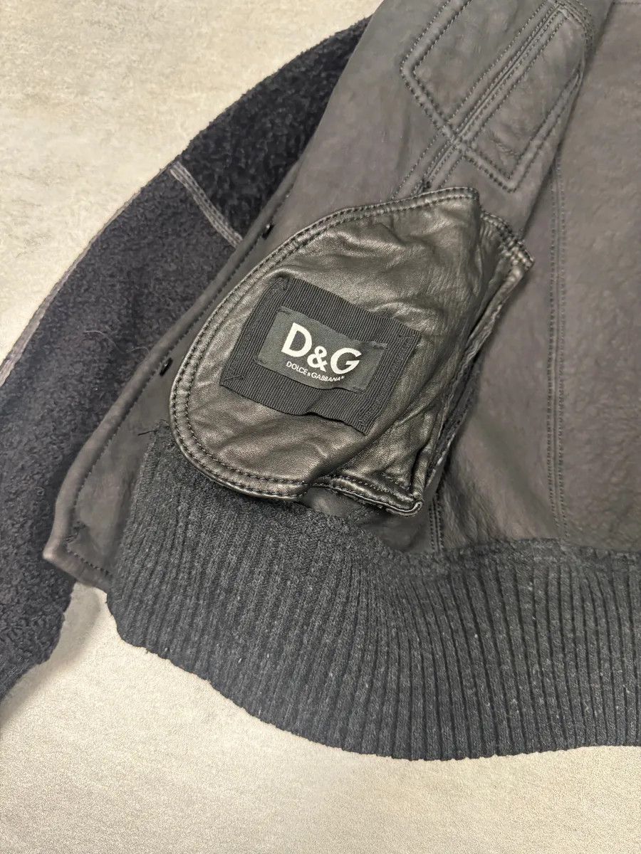 Dolce & Gabbana × Vintage 2000s Dolce & Gabbana Lamb Leather Jacket Size US S / EU 44-46 / 1 - 6 Thumbnail
