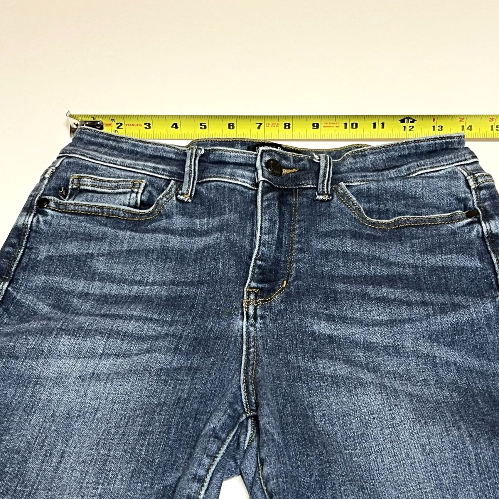 Vintage Judy Blue Jeans Womens Bootcut 28x30 Distressed Stretch Blue Size 28" / US 6 / IT 42 - 3 Thumbnail