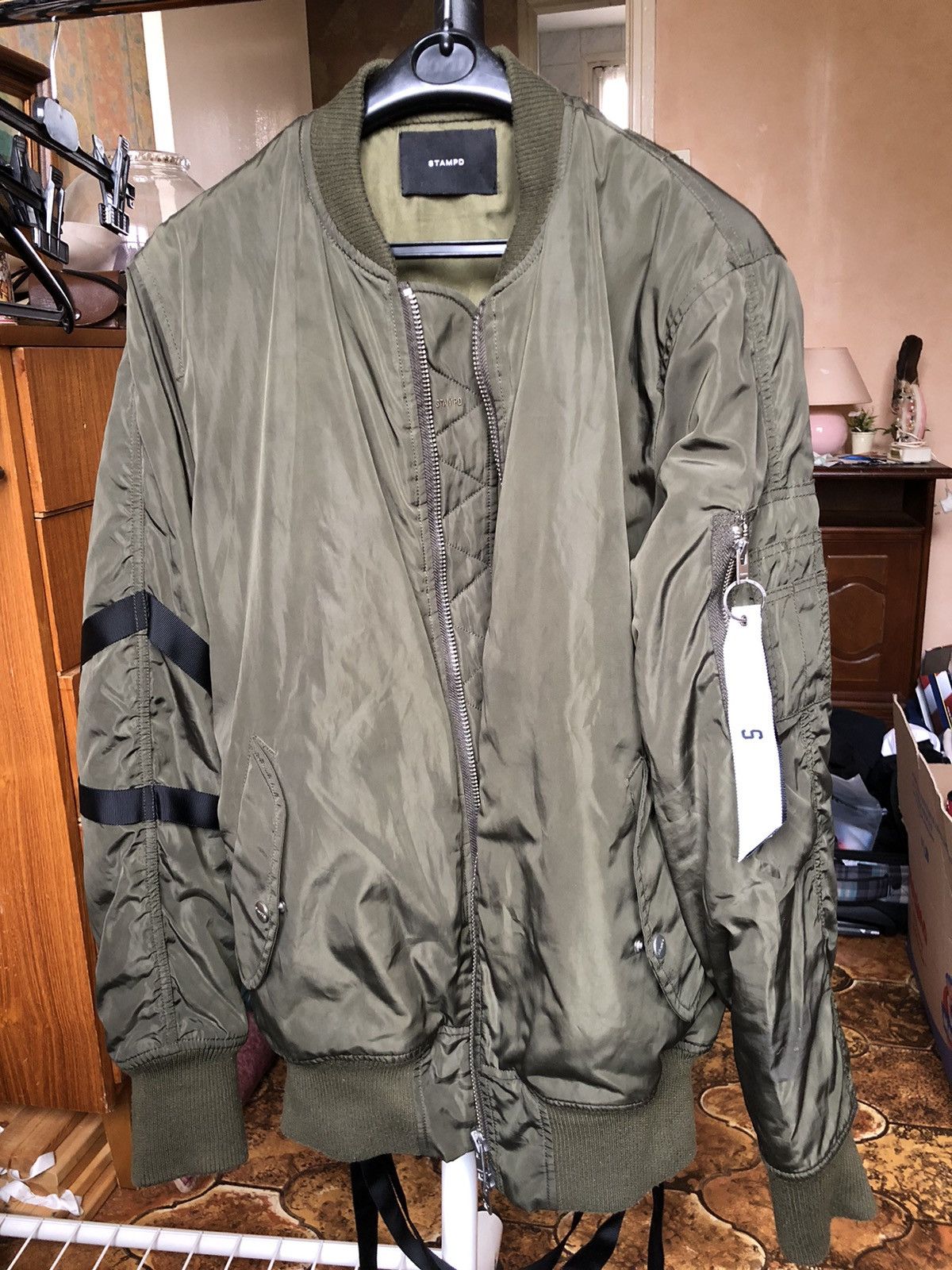 Stampd Strapped Bomber Khaki Jacket Size M