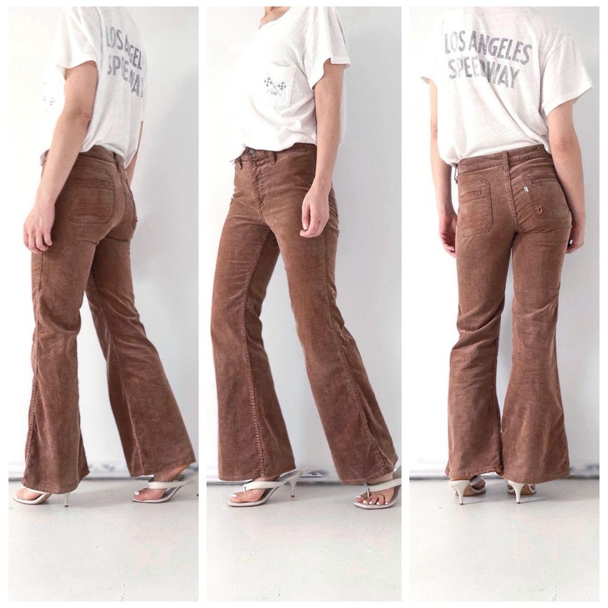 Levi's Vintage Clothing Vintage Levis Flared Corduroy Pants Brown White Tab Small “e Size 26" / US 2 / IT 38 - 11 Thumbnail