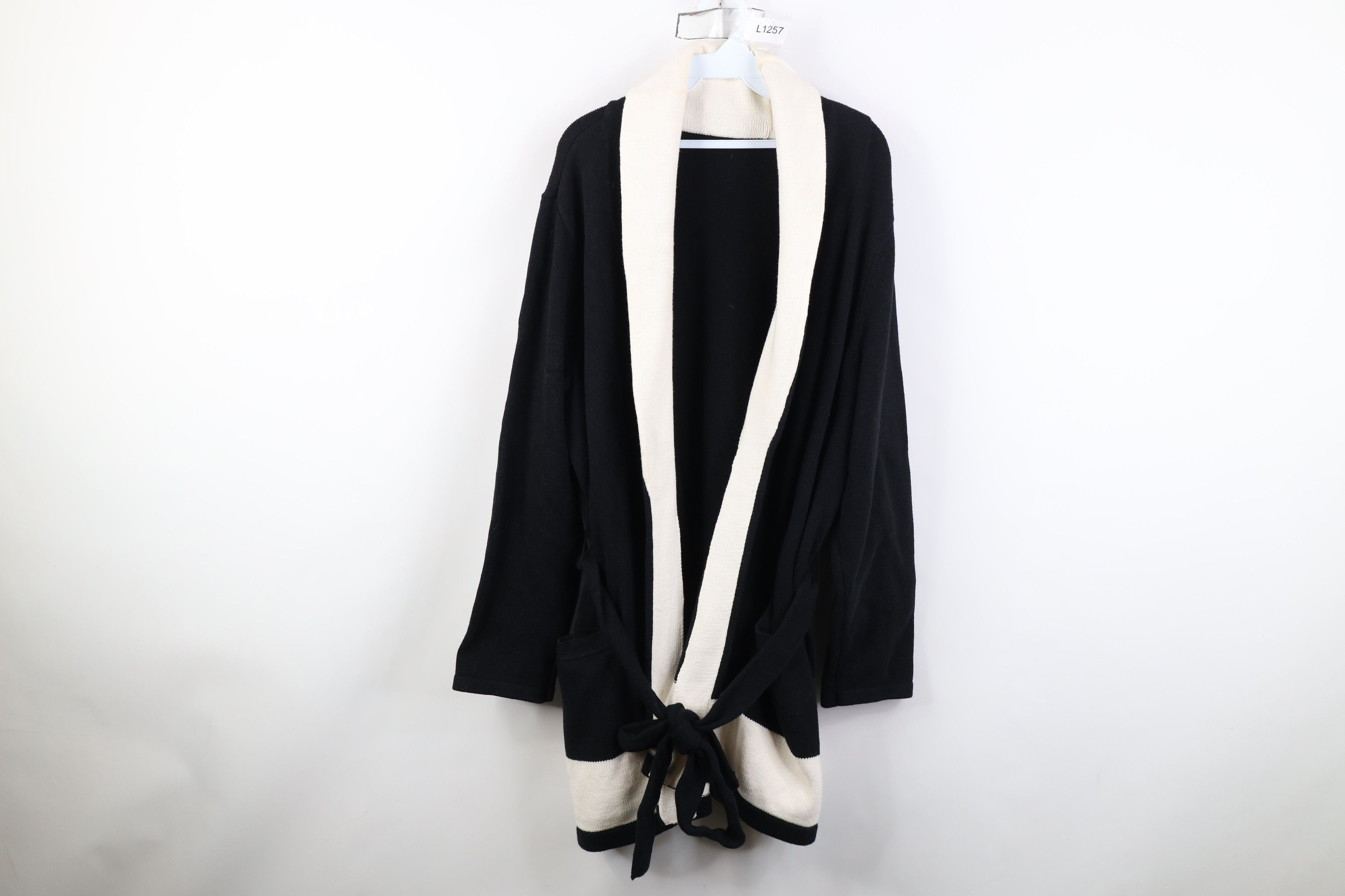 Vintage Vintage 90s Streetwear Belted Shawl Knit Cardigan Sweater Size XXL / US 16-18 / IT 52-54 - 1 Thumbnail