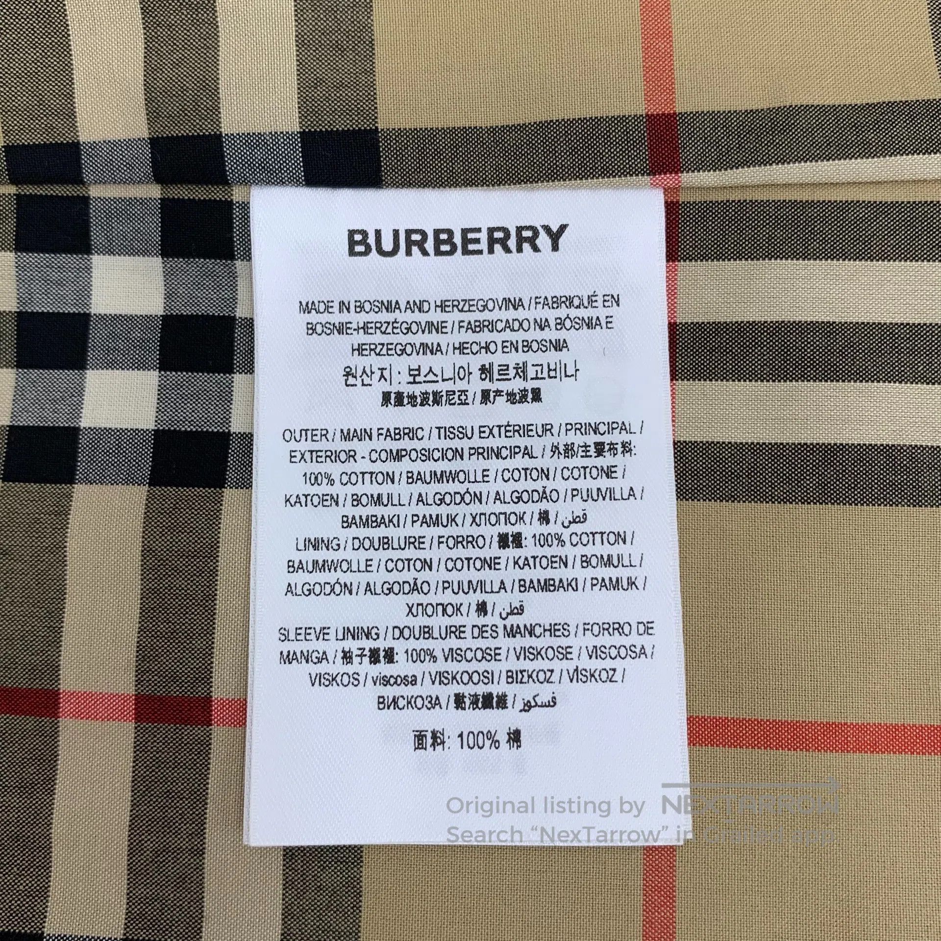Burberry Burberry Brown TB Letter Embroidered Cotton Reversible Col Size XS / US 0-2 / IT 36-38 - 6 Thumbnail