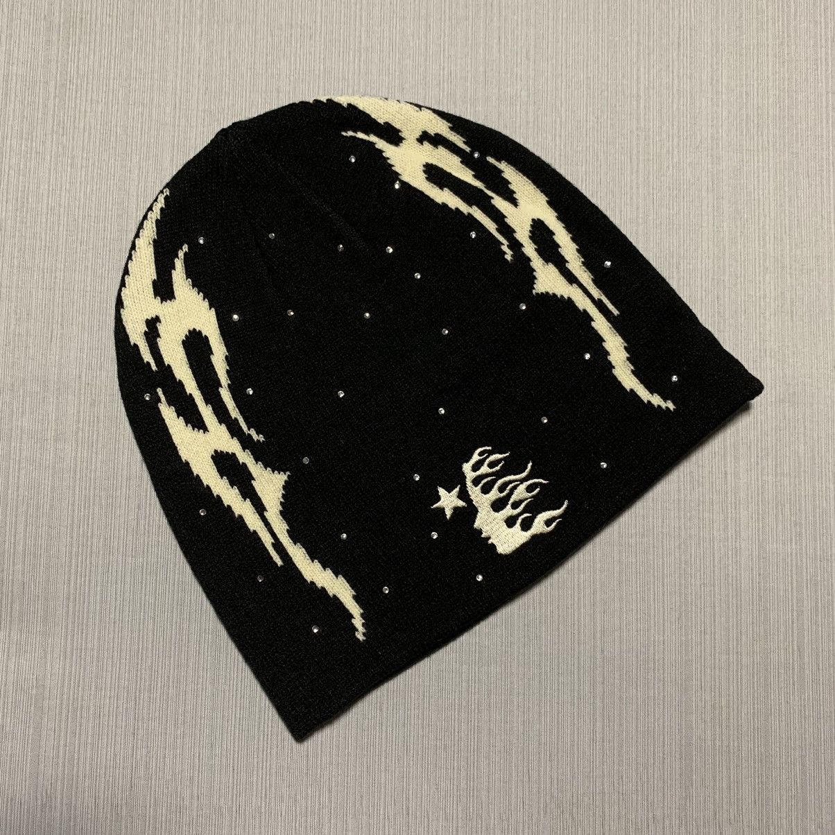 image of Hellstar Flame Beanie in Black, Men's