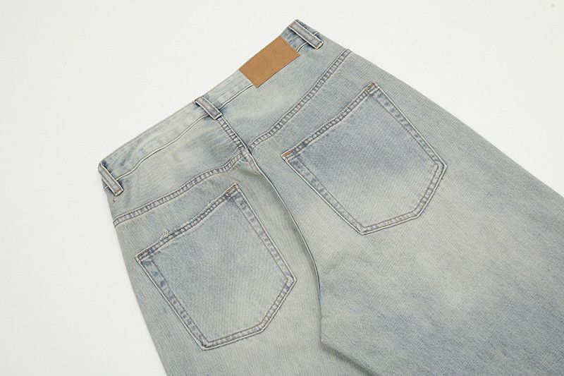 Jean American retro washed blue straight-leg flared jeans for men Size US 32 / EU 48 - 6 Thumbnail