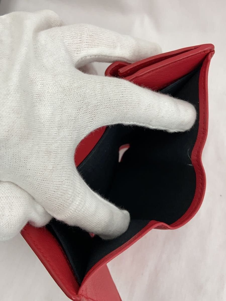 Balenciaga Balenciaga Leather Tri-Fold Wallet Red Size ONE SIZE - 5 Thumbnail
