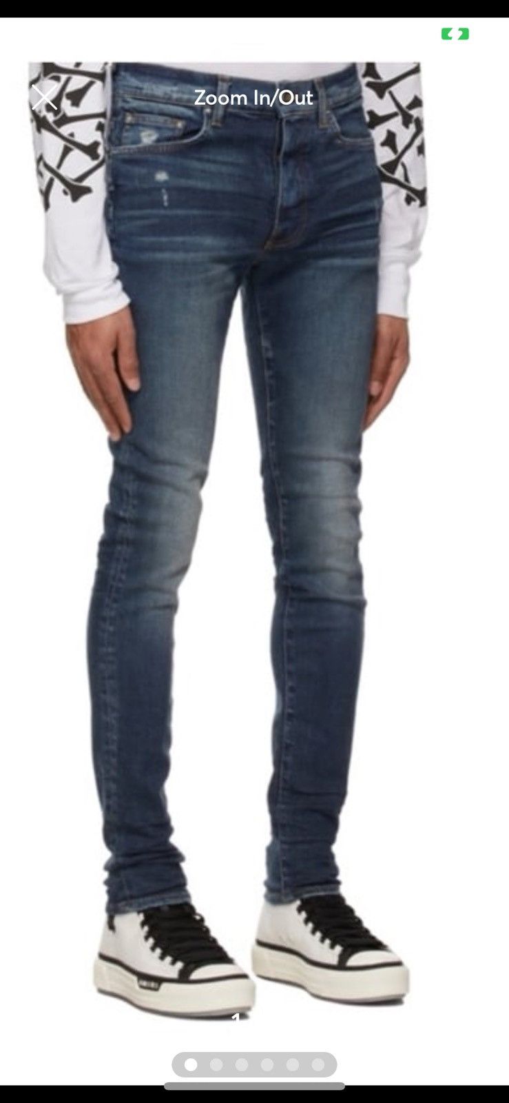 Amiri Amiri 30w x 34.5” inseam nwot stack medium indigo 92/6/2 NEW Size US 30 / EU 46 - 1 Thumbnail