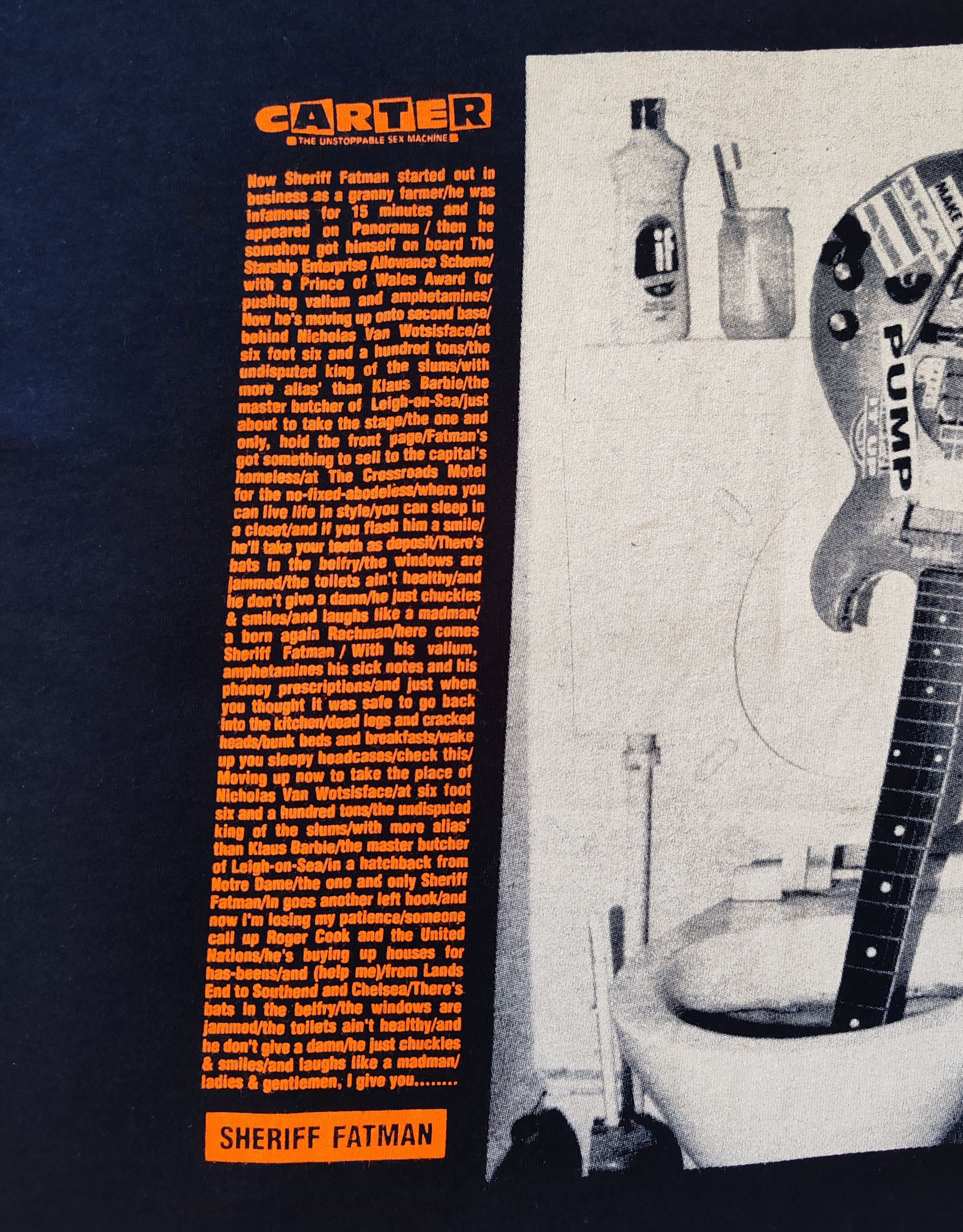 Band Tees 1991 Carter USM Vintage Sheriff Fatman Grebo T shirt size L Size US L / EU 52-54 / 3 - 4 Thumbnail