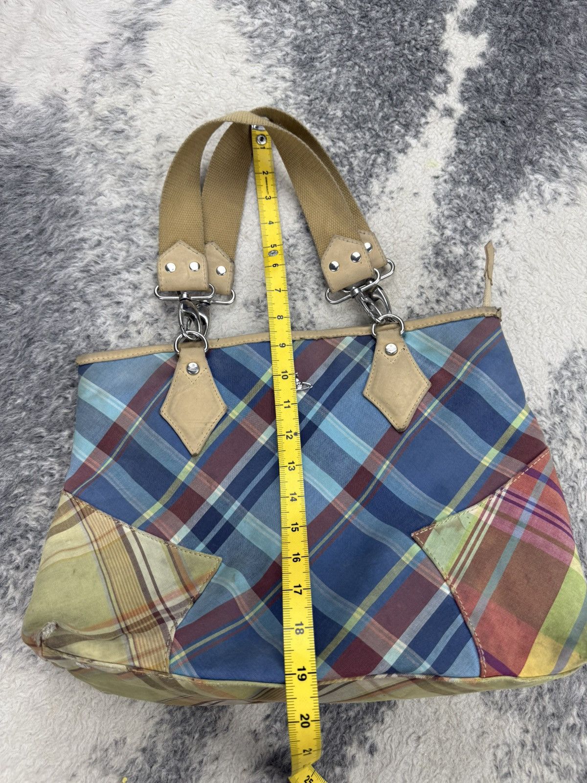 Vivienne Westwood Vintage VIVIENNE WESTWOOD Patchwork Checked Handbag Size ONE SIZE - 18 Thumbnail