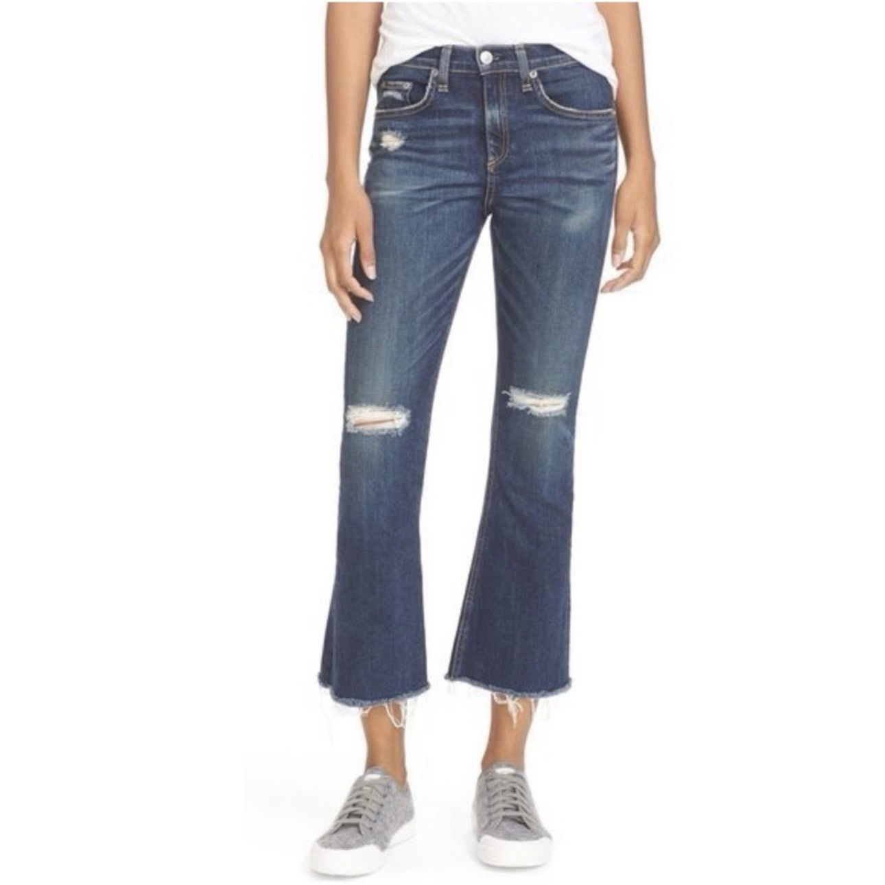 Rag & Bone RAG & BONE Mabel Wash High Rise 10” Crop Flare Jeans Size 30" / US 8 / IT 44 - 2 Thumbnail