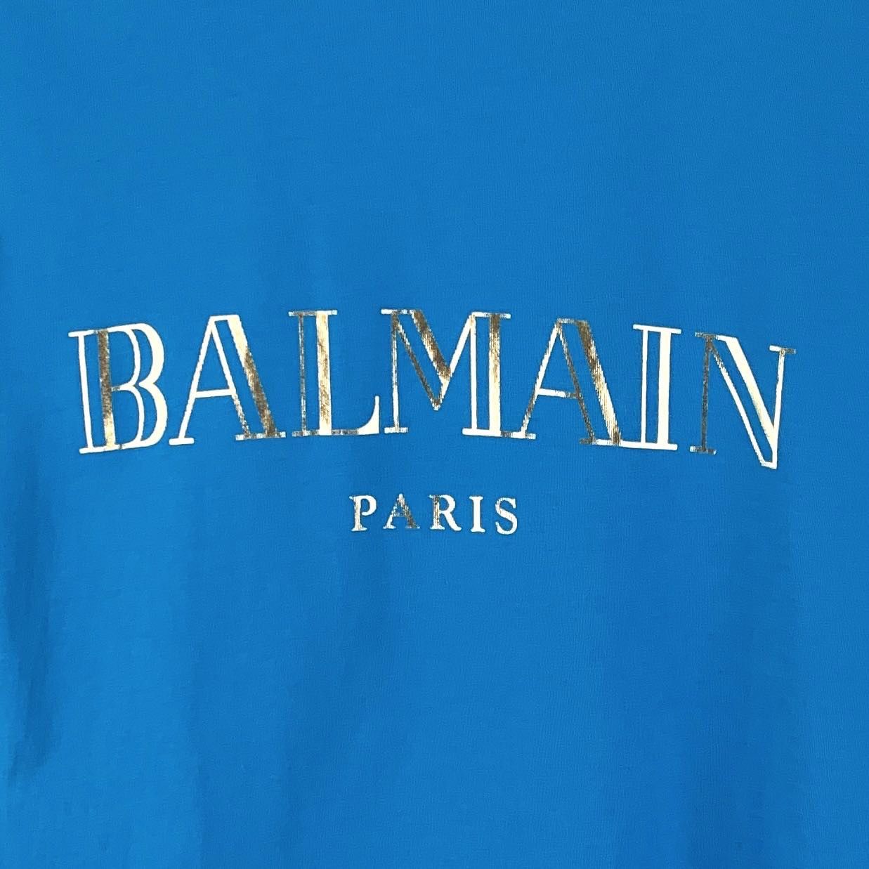 Balmain Balmain Blue Logo Gold Foil Cotton Sleeveless Vest K26WX Size XS / US 0-2 / IT 36-38 - 4 Thumbnail