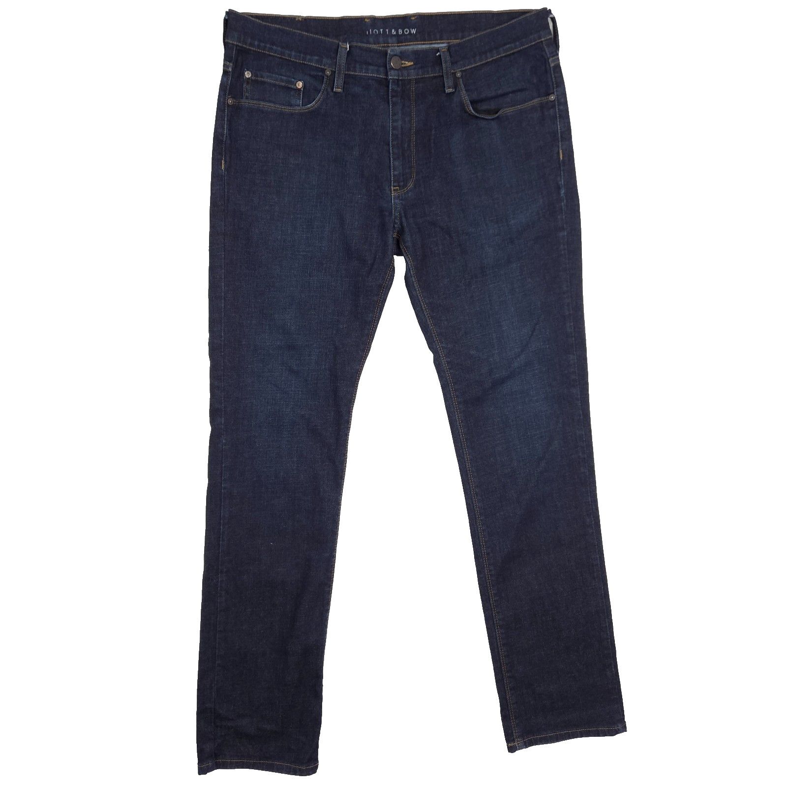 Mott & Bow Mott & Bow Slim Jeans Mens 35x33 Blue Stretch Dark Wash Size US 35 - 1 Thumbnail