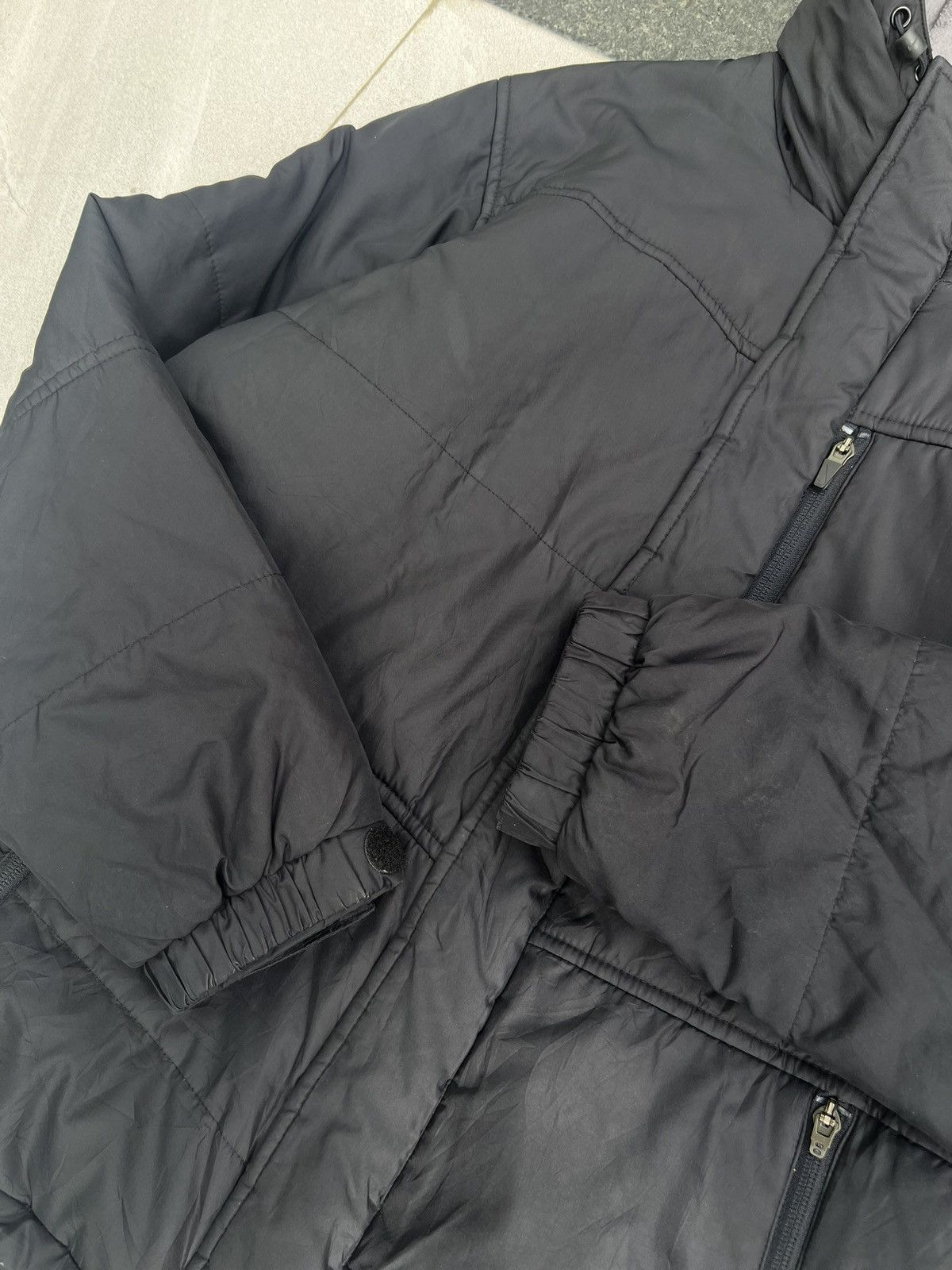 Nike × Vintage 90s Nike Swoosh Vintage Drill Hooded Light Puffer Jacket Size US M / EU 48-50 / 2 - 6 Thumbnail