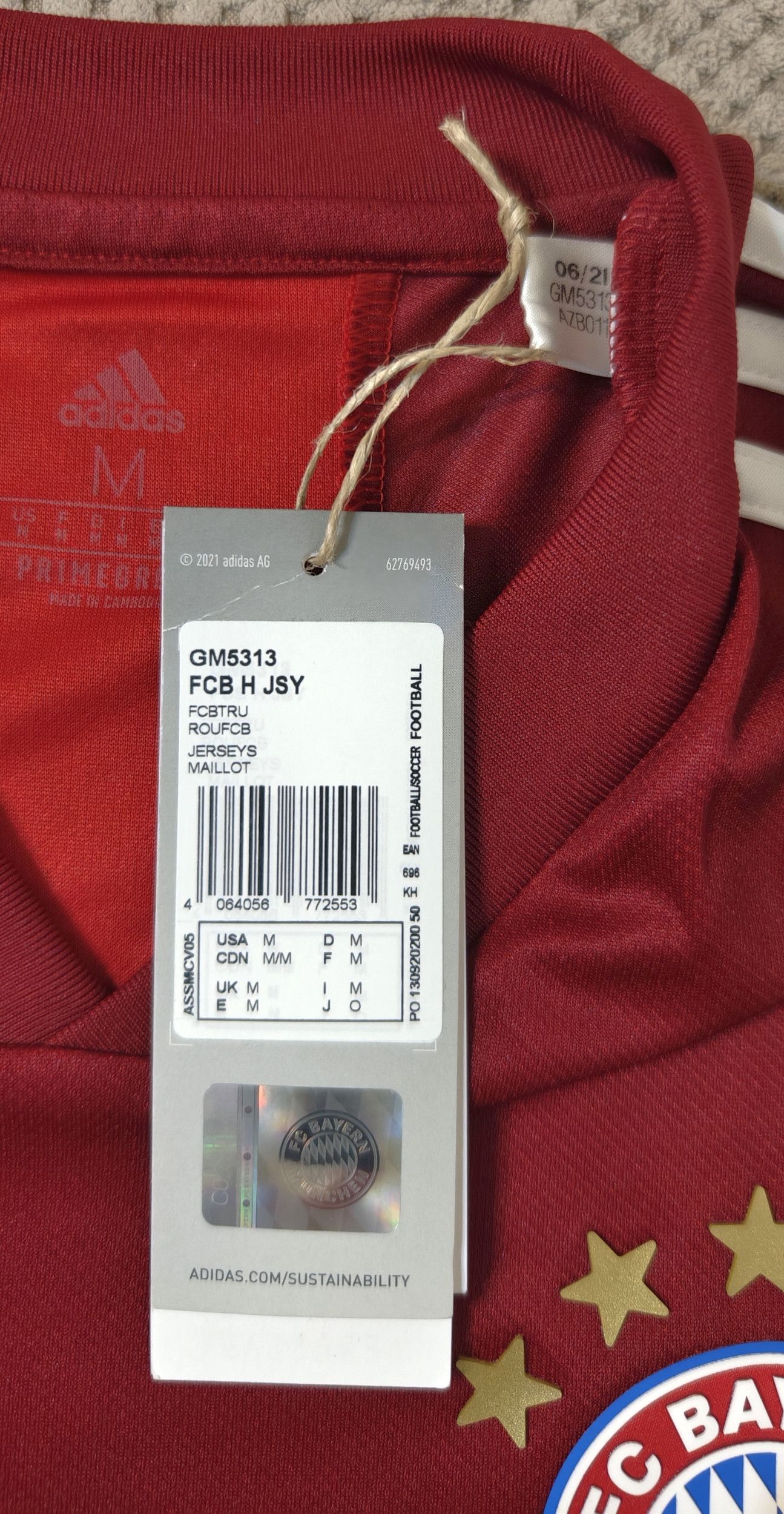 Adidas Bayern Munchen 2021 Home Adidas GM5313 Jersey Size US M / EU 48-50 / 2 - 4 Thumbnail