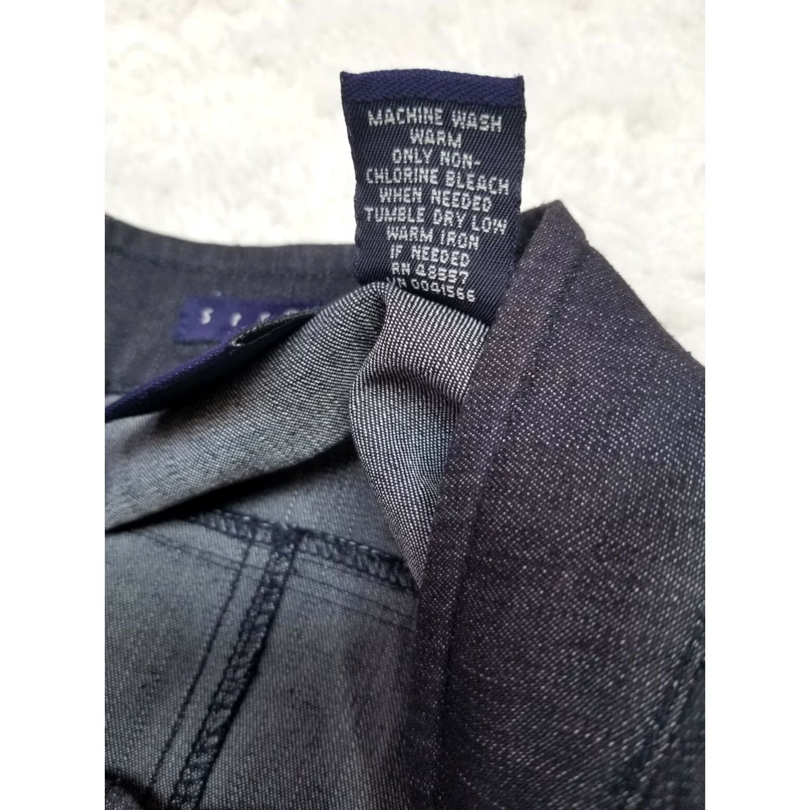 Denime Hillard & Hanson Womens XL Denim Black Casual Jacket Full Zip Pockets Size XL / US 12-14 / IT 48-50 - 4 Thumbnail