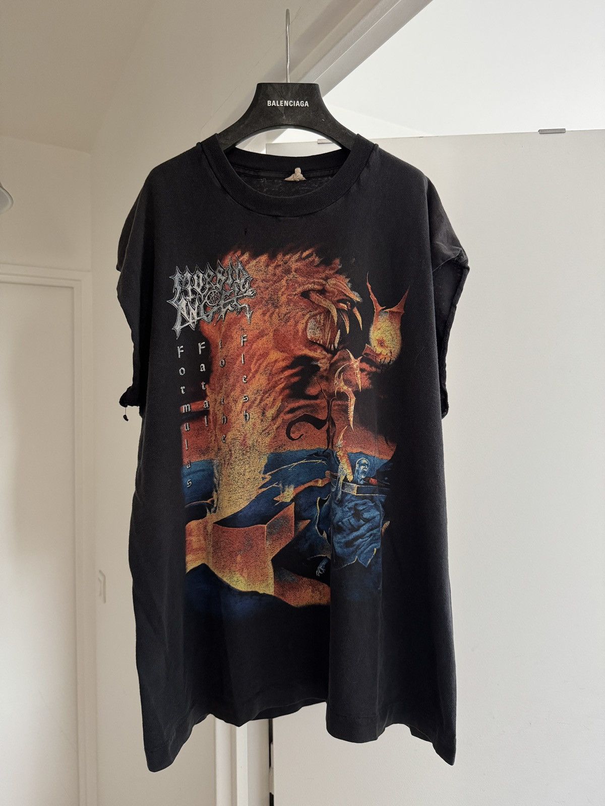 Band Tees *RARE* 90s VINTAGE THRASHED FADED MORBID ANGEL METAL DEATH Size US XL / EU 56 / 4 - 1 Thumbnail