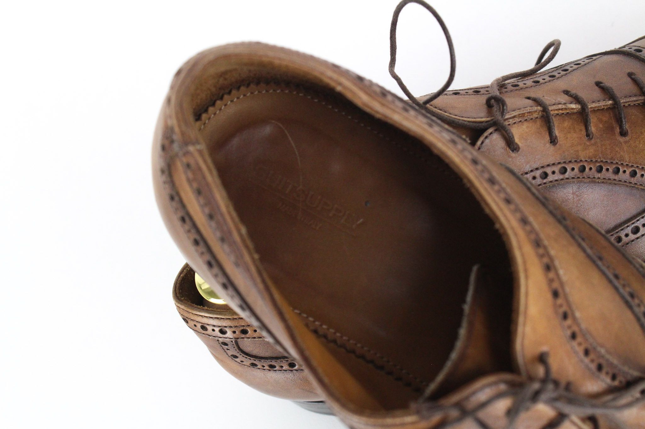Suitsupply EU44.5 Brown Oxford Leather Low-Top Laced 72423 Size US 11.5 / EU 44-45 - 16 Thumbnail