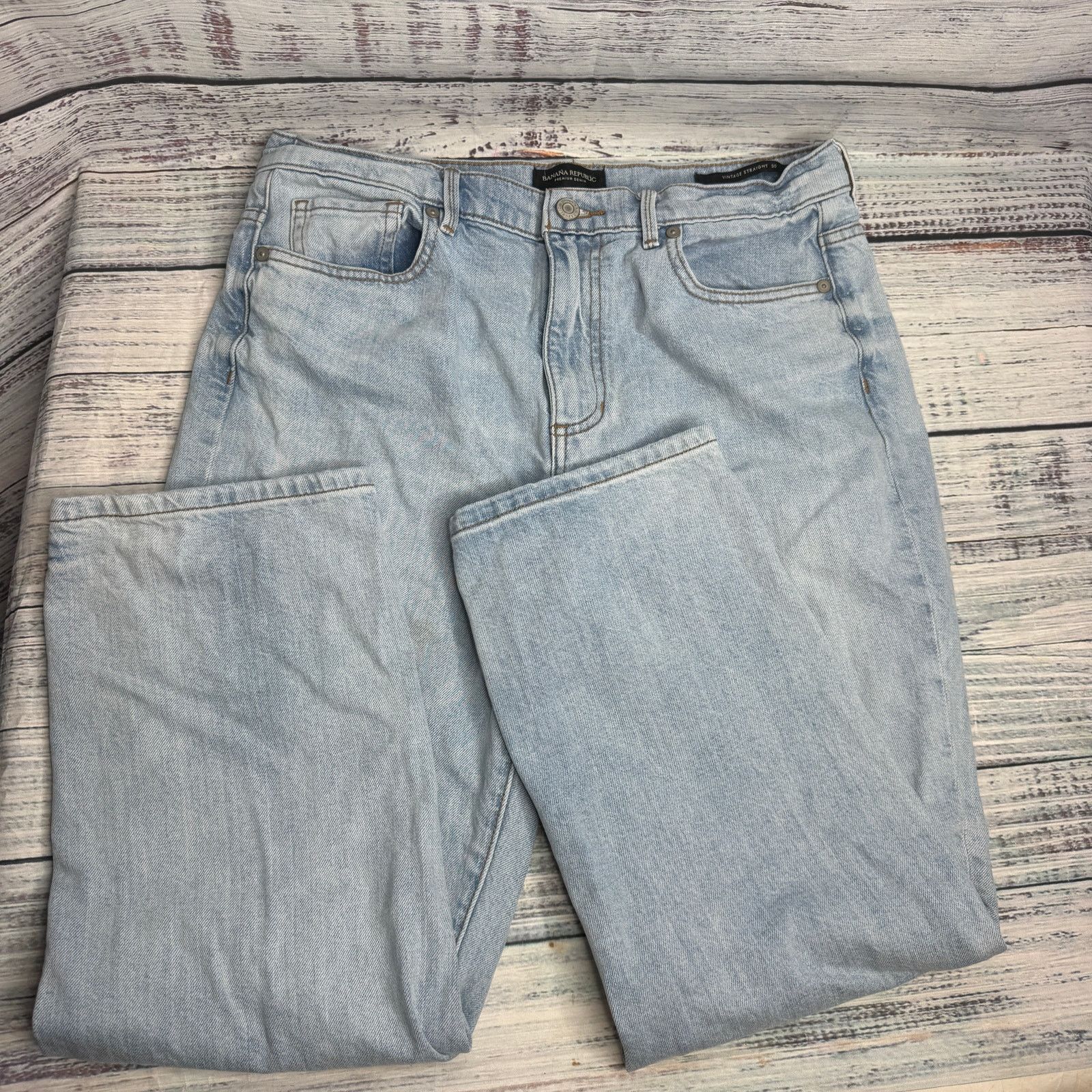 Banana Republic Banana Republic Vintage Straight Jeans Light Wash 30 Size 30" / US 8 / IT 44 - 2 Thumbnail