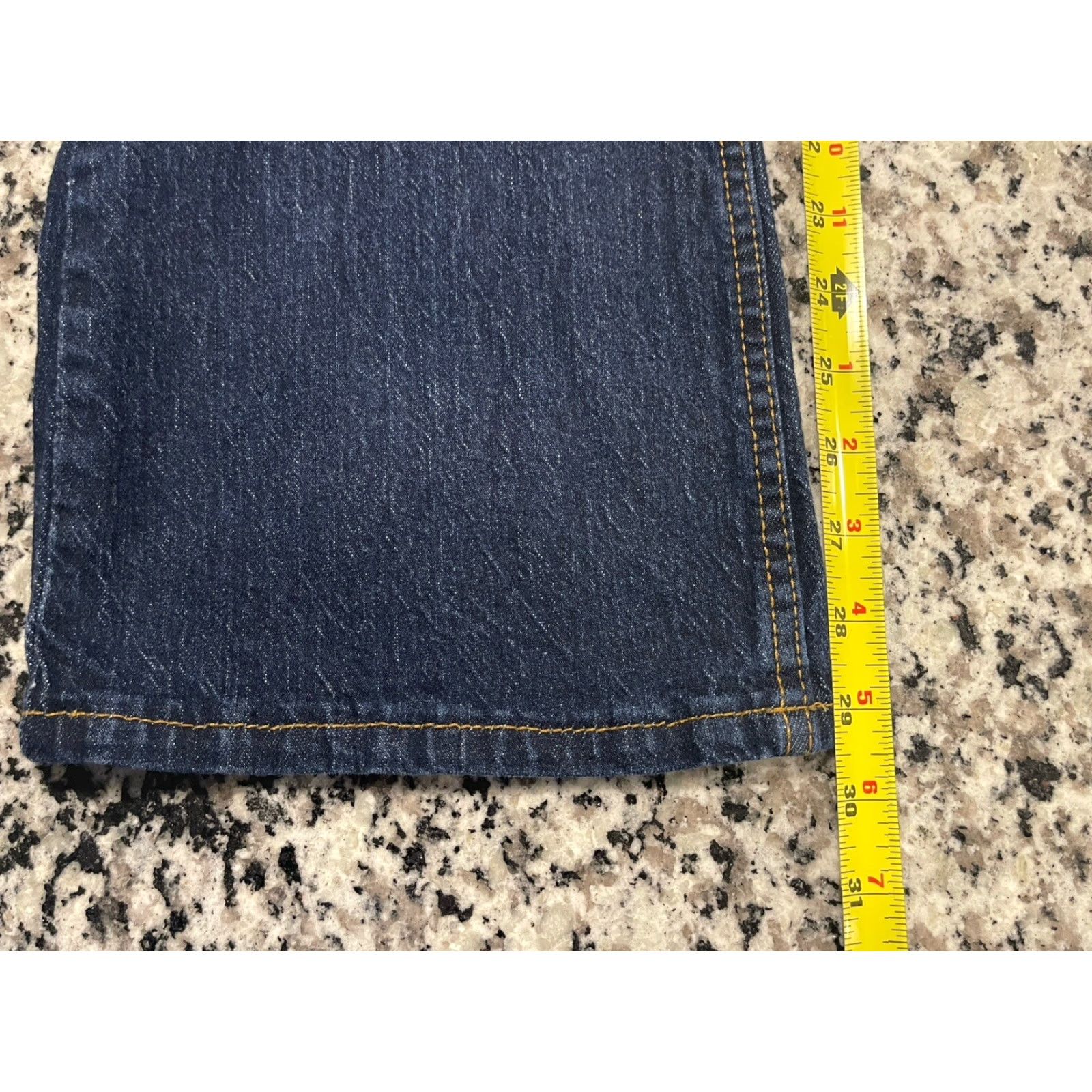 Levi's VINTAGE Levi's 527 Bootcut Jeans Mens 37x29.5 Blue Dark Wash Denim Stretch Cotton Classic Size US 37 - 4 Thumbnail