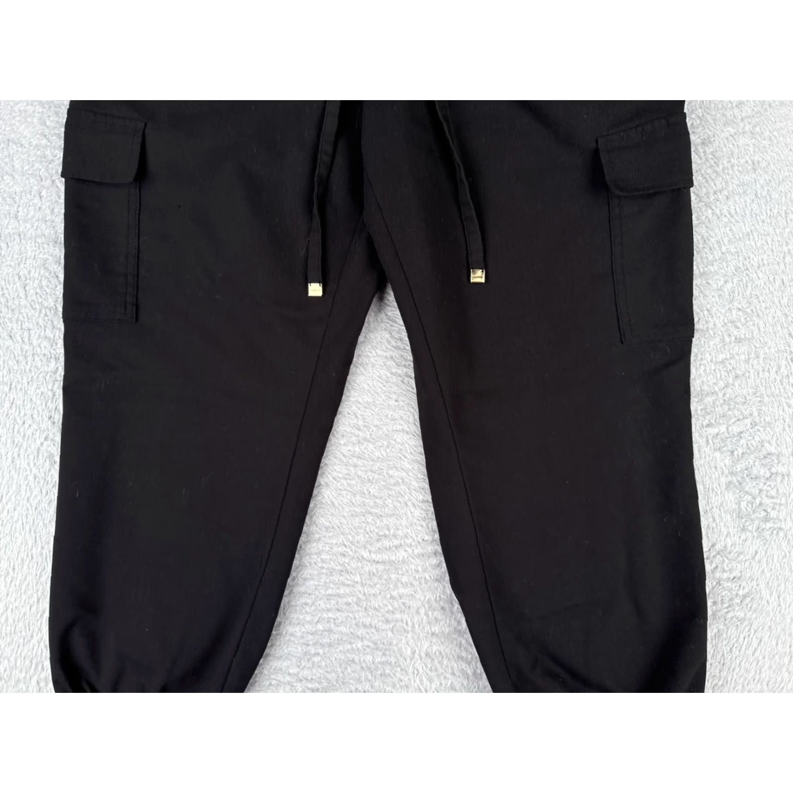 Calvin Klein Calvin Klein Women's Cargo Pants Medium Black Tapered Knit 30x24 Elastic Waist Size 32" / US 10 / IT 46 - 3 Thumbnail