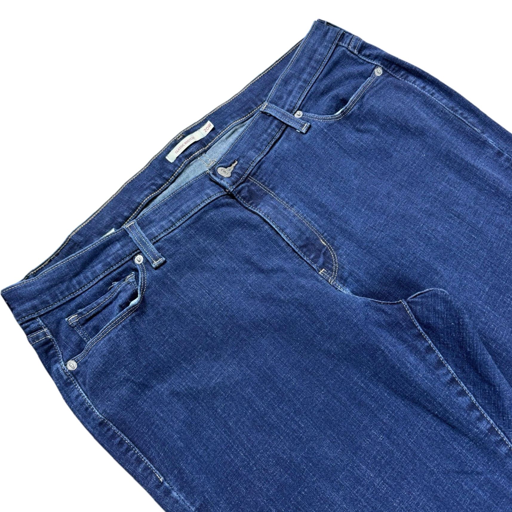 Levi's Levis Jeans Womens 20W Mid Bootcut Blue Denim Stretch 30in 5-Pocket Plus Size USA Size 42" / US 20 - 2 Thumbnail