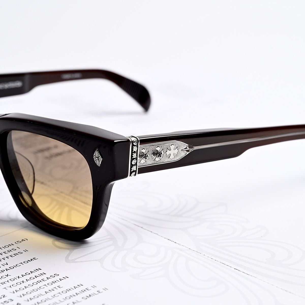 １点のみ！在庫あり！Chrome Hearts◆Dick Fitzener Chrome Hearts DICK FITZENER CH Plus Temple Square Frame