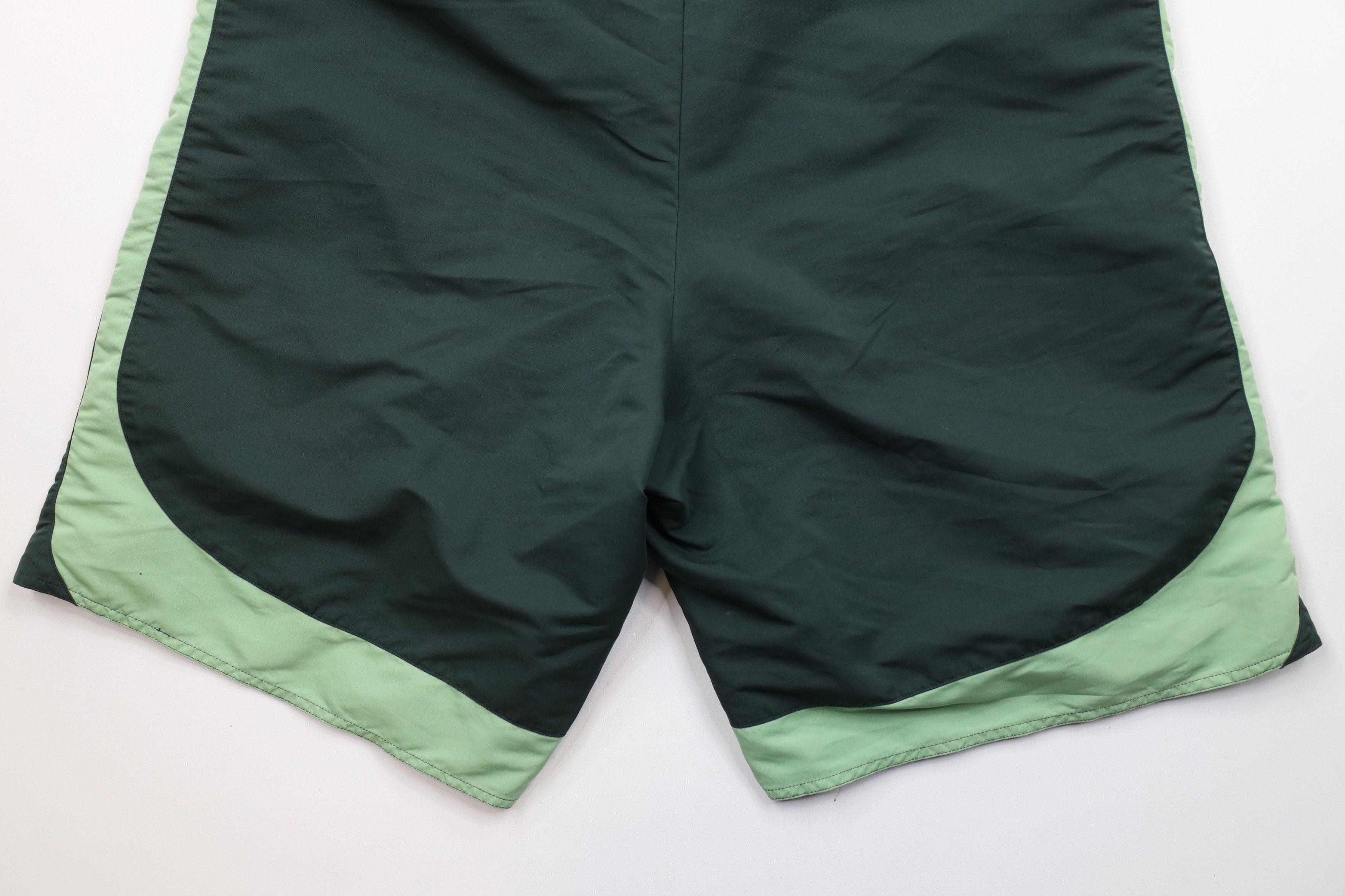 Nike × Vintage Vintage 90s Y2K Nike Travis Scott Mini Swoosh Shorts Green Size US 36 / EU 52 - 12 Thumbnail