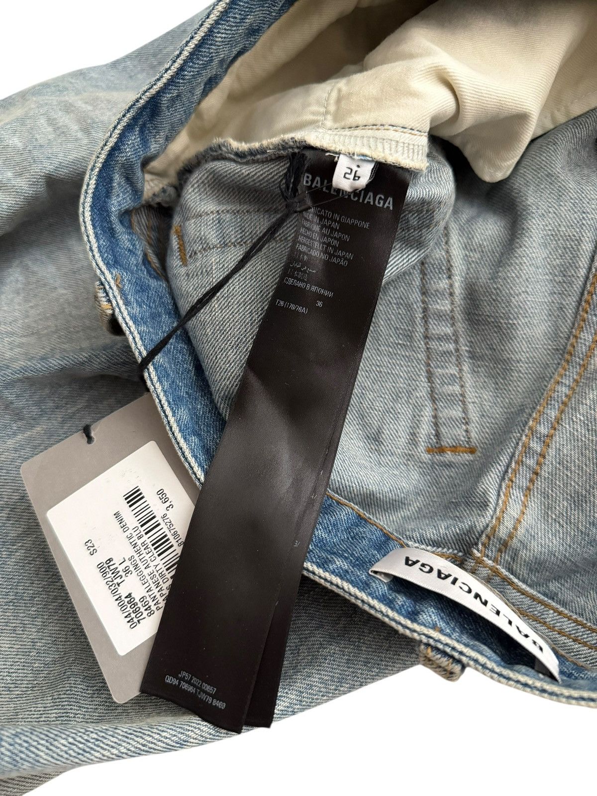 Balenciaga RARE Denim Jean Pantashoe Heel Boot Legging Size US 6 / IT 36 - 10 Thumbnail