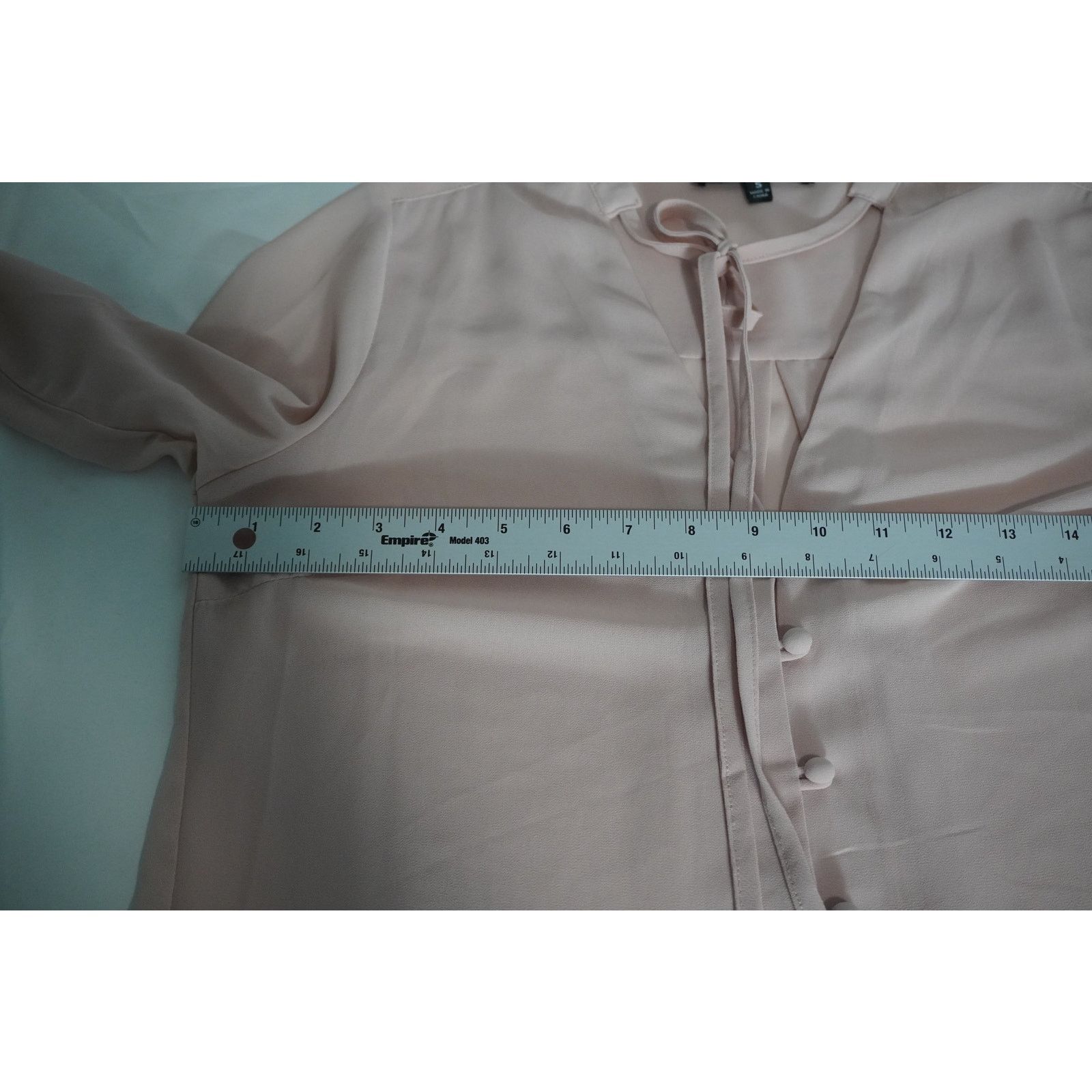 Lulus Lulus Blush Pink Long Sleeve Blouse Tie Neck Button Front Size S / US 4 / IT 40 - 7 Thumbnail