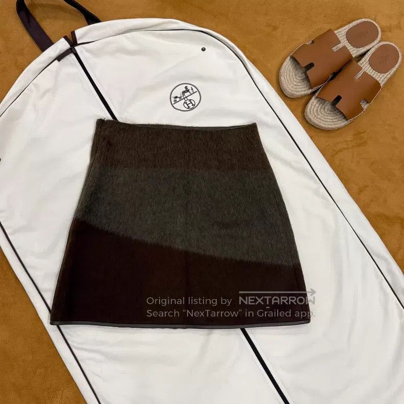 Hermes Hermes Cashmere Mohair Three Tone Short Skirt Size 24" / US 00 / IT 34 - 2 Thumbnail