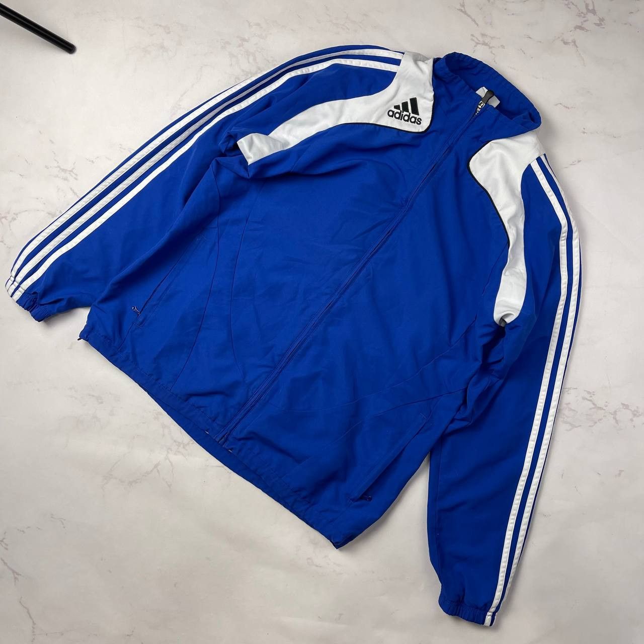 Adidas Adidas Vintage Blue Track Jacket Windbreaker Retro Jacket Size US XL / EU 56 / 4 - 2 Thumbnail